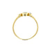Emerald & Diamond Three Stone Ring 18ct Yellow Gold London 1994