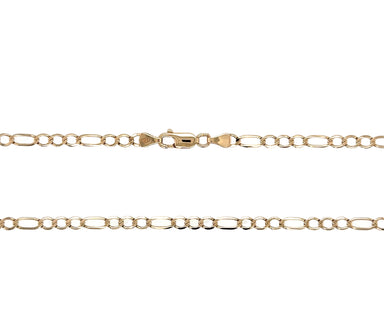 9ct Yellow Gold 22"/55cm Figaro Link Chain Necklace - 5.87g