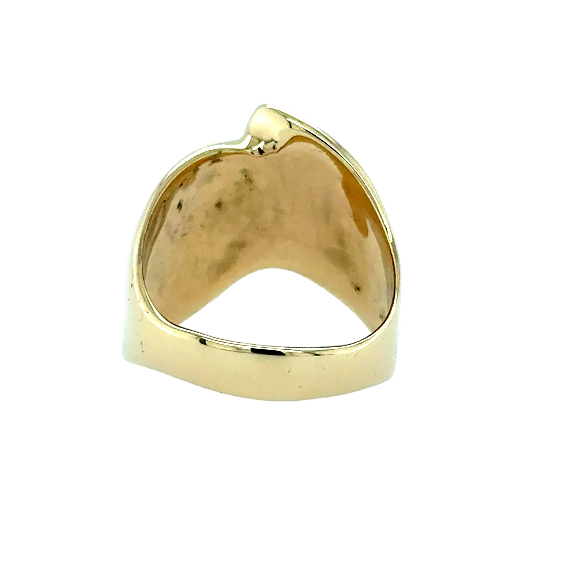 Unusual Vintage 9ct Yellow Gold Wave Dress Ring Circa 1990's