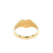 9ct Yellow Gold Heart Shaped Engraved Signet Ring Birmingham 1986