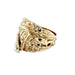 9ct Yellow Gold Horse Saddle Ring Size T - 11.83g
