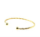 9ct Yellow Gold 7"/17.50cm Twisted Solid Torque Bangle - 8.60g