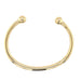 9ct Yellow Gold 7"/17.50cm Classic Solid Torque Bangle - 23.40g