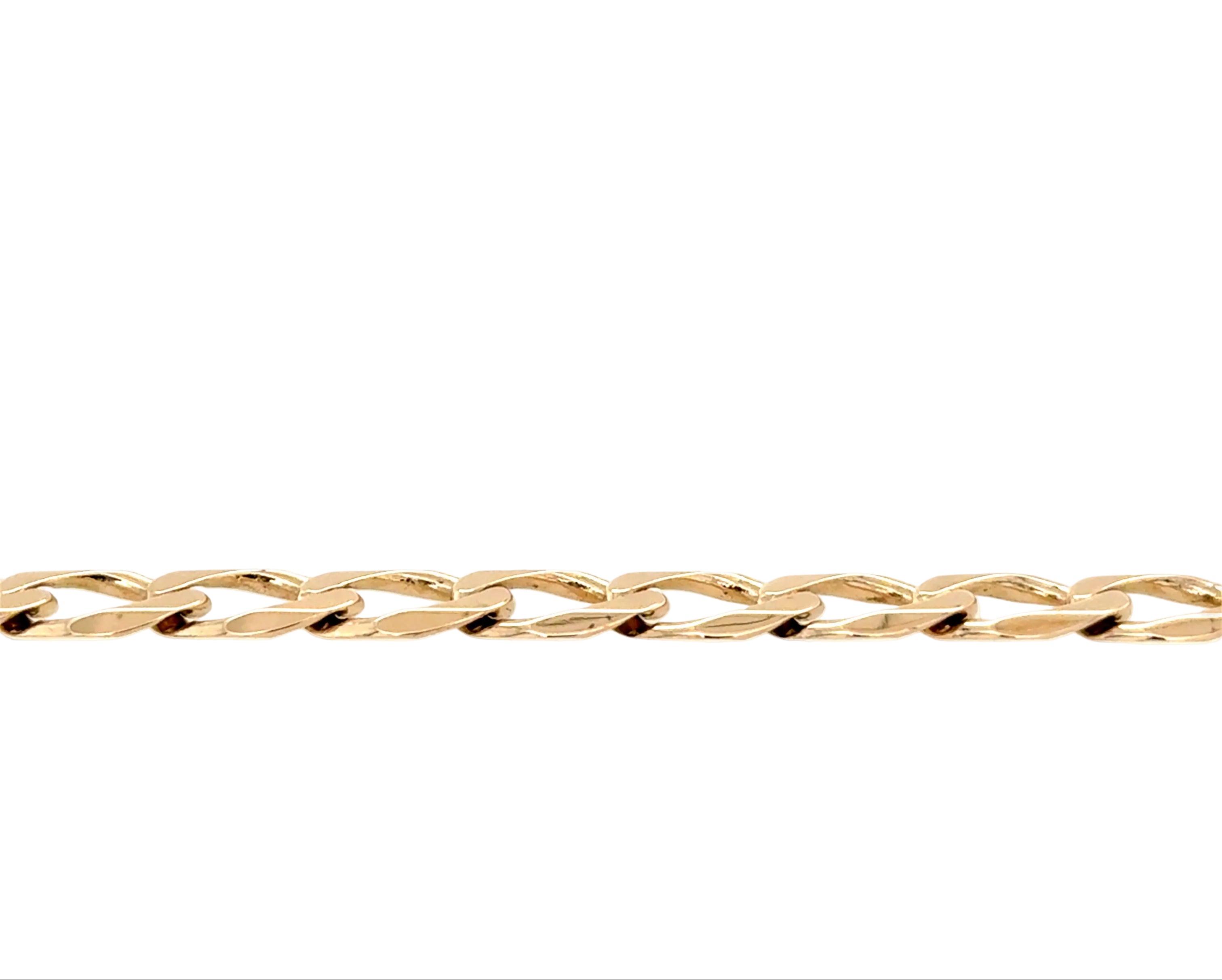 9ct Yellow Gold 8"/20cm Curb Link Bracelet - 8.60g