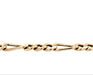 9ct Yellow Gold Vintage Hollow Figaro Link Bracelet - 11.95g
