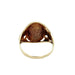 9ct Yellow Gold Oval Masonic Scottish Thistle Signet Ring