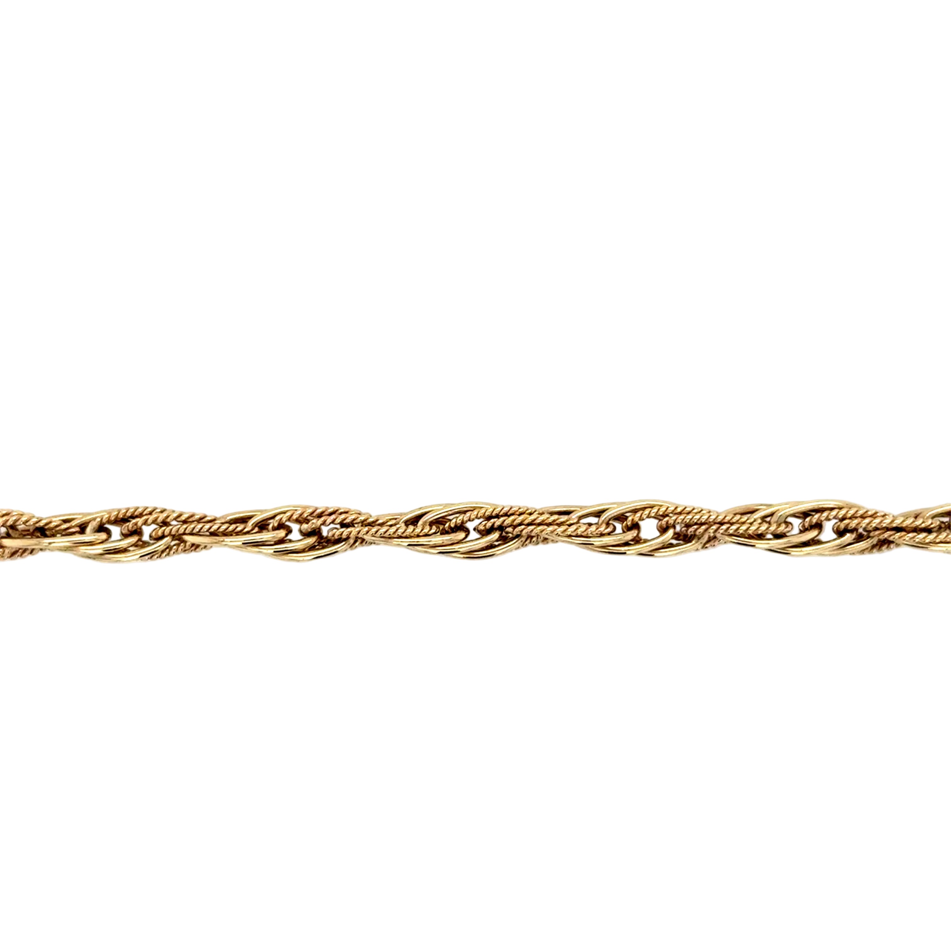 9ct Yellow Gold 7.5"/18.57cm Woven Link Bracelet - 9.20g
