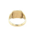 9ct Yellow Gold Vintage Square Plain & Patterned Signet Ring Birmingham 1992