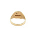 9ct Yellow Gold Vintage Diamond Set Rectangular Signet Ring London 1979