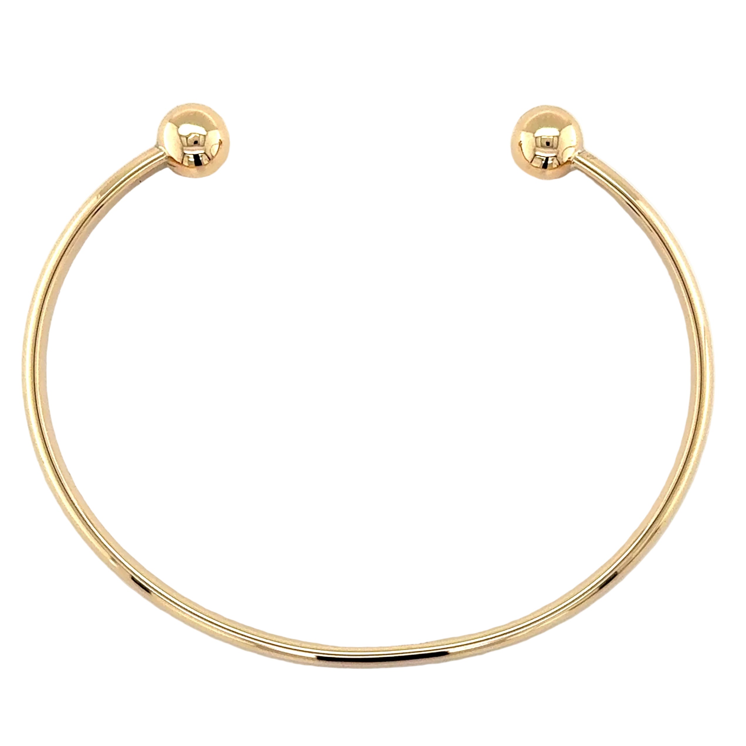 9ct Yellow Gold 8"/20cm Solid Torque Bangle - 15.50g