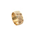 9ct Yellow Gold Berker Bros 8mm Patterned Wedding Band Size M