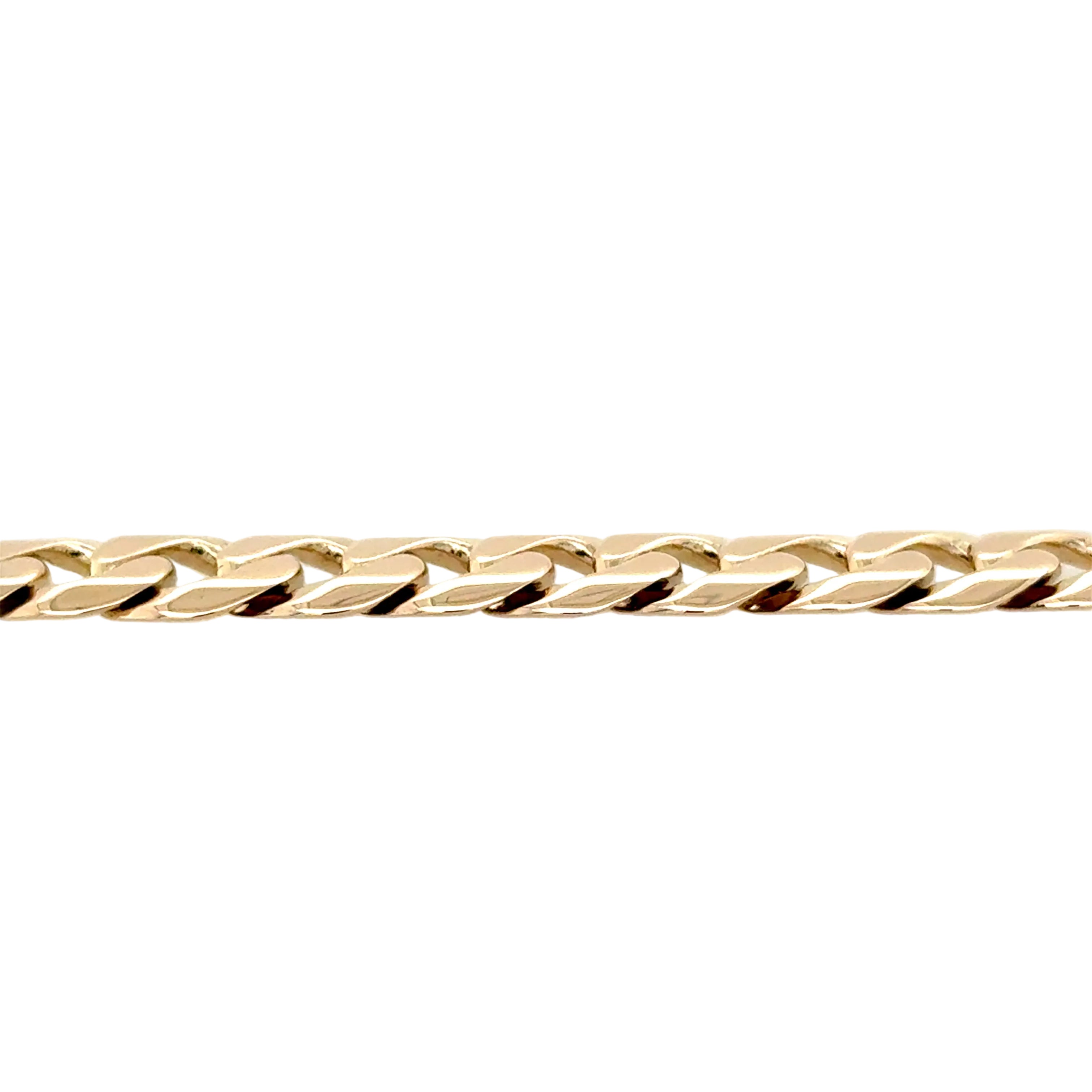 9ct Yellow Gold 8.5"/21.25cm Curb Link Bracelet - 28.02g
