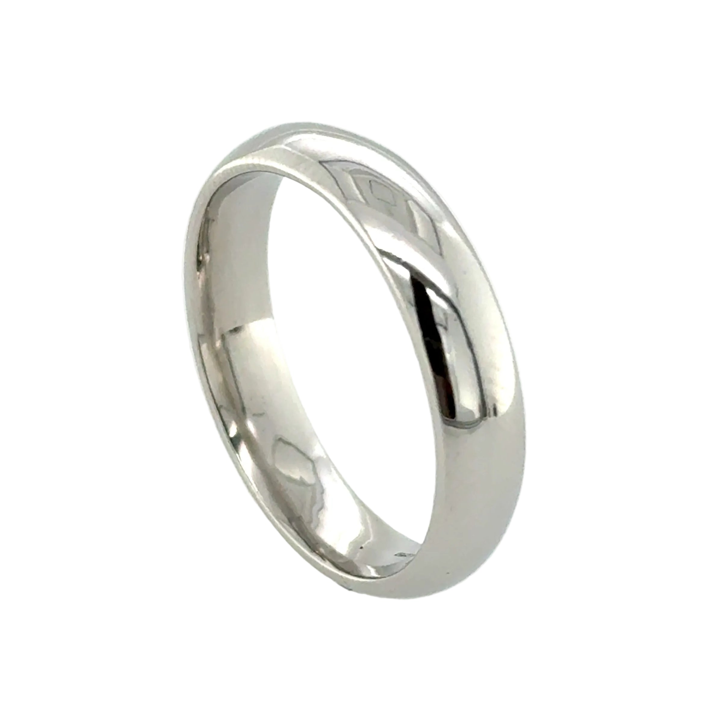 Platinum (950) 4.5mm D Profile Heavyweight Wedding Band Size W