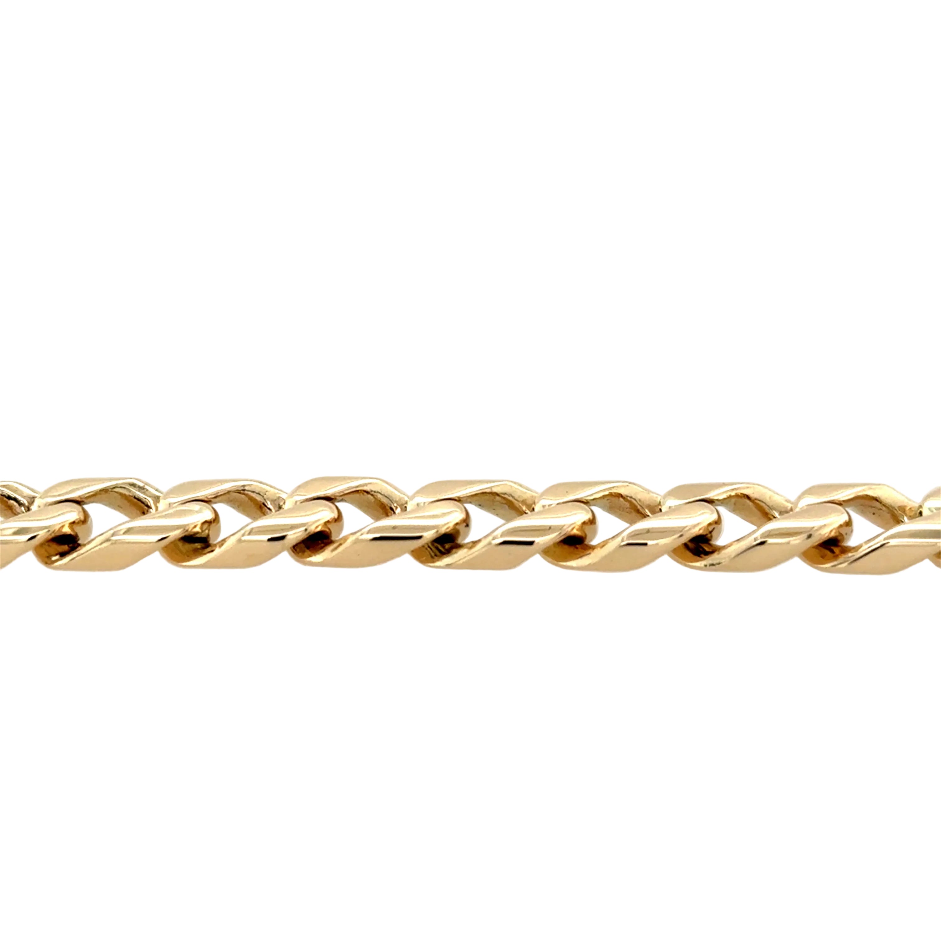 9ct Yellow Gold 9"/22.50cm Curb Link Bracelet - 37.30g