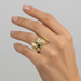 Unusual Vintage 9ct Yellow Gold Wave Dress Ring Circa 1990's