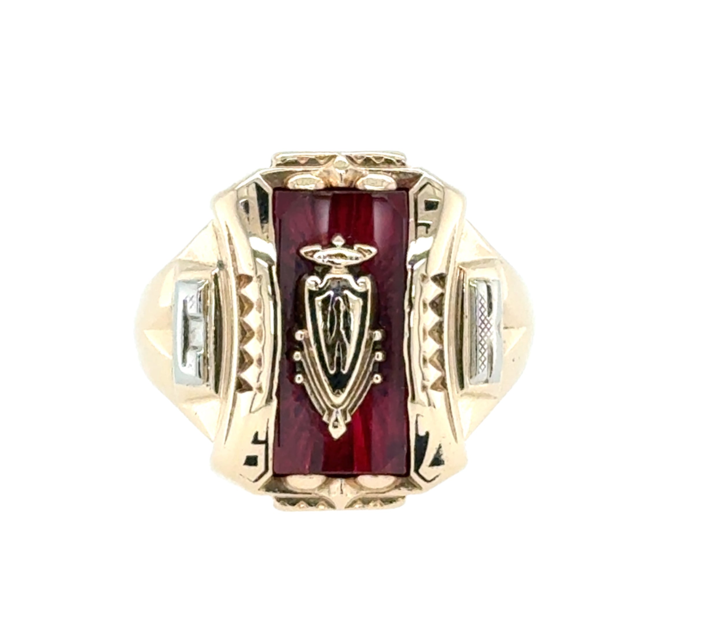 Vintage American College Ring 10K Yellow Gold Josten Circa 1979 Size T