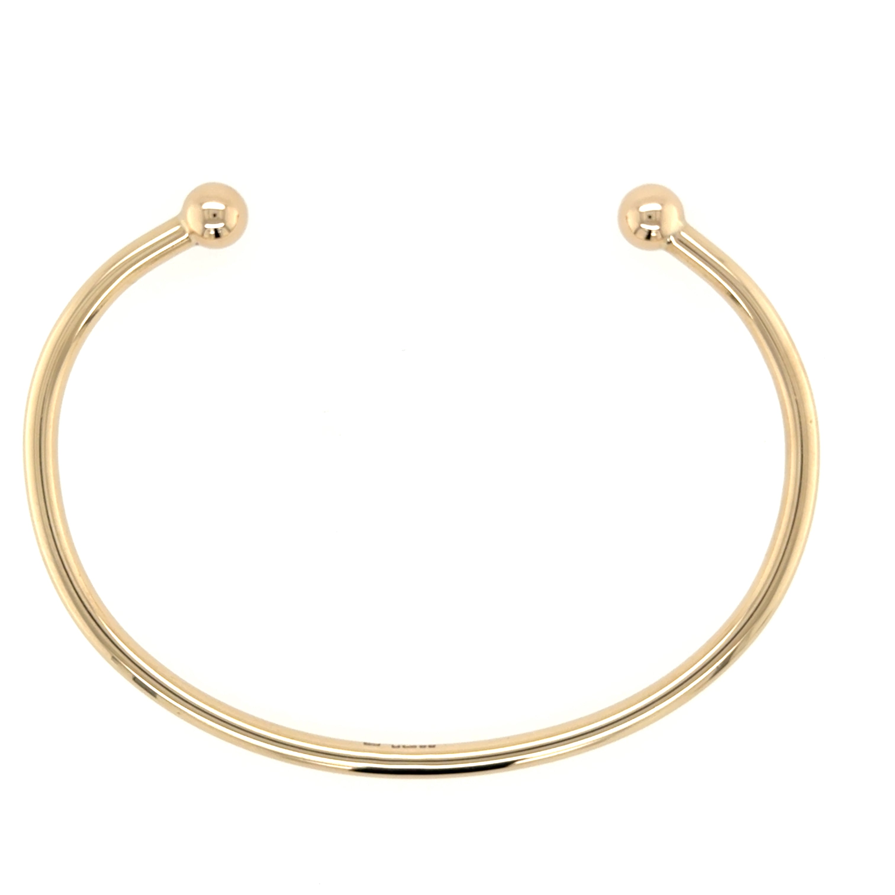 9ct Yellow Gold Solid Torque Bangle - 11.25g