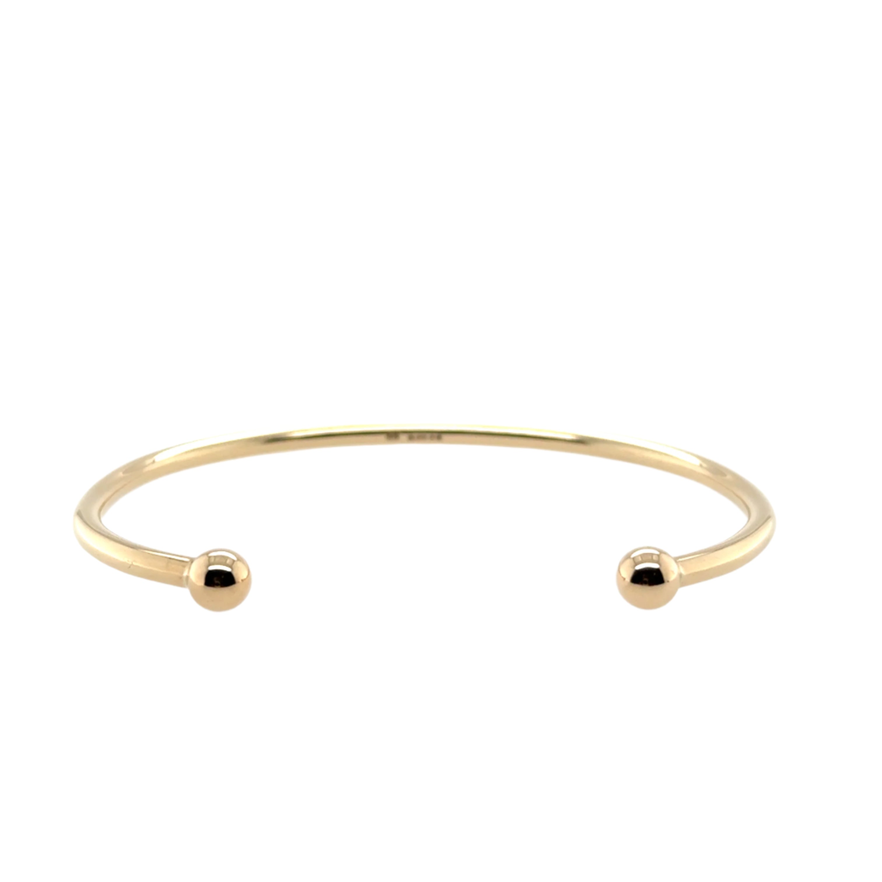 9ct Yellow Gold Solid Torque Bangle - 11.25g