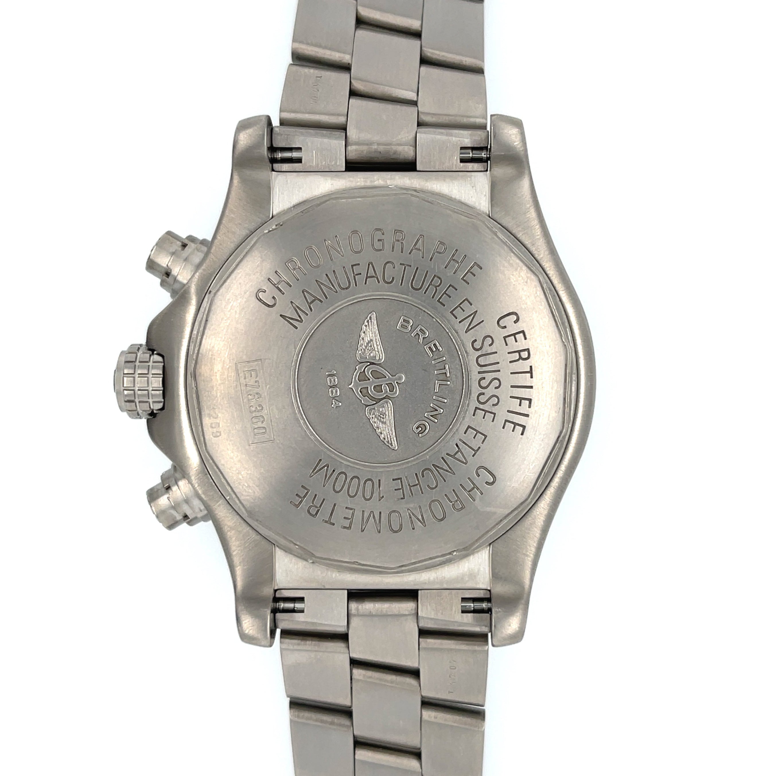 BREITLING Chrono Avenger M1 E73360 Titanium Watch Grey Dial 2007