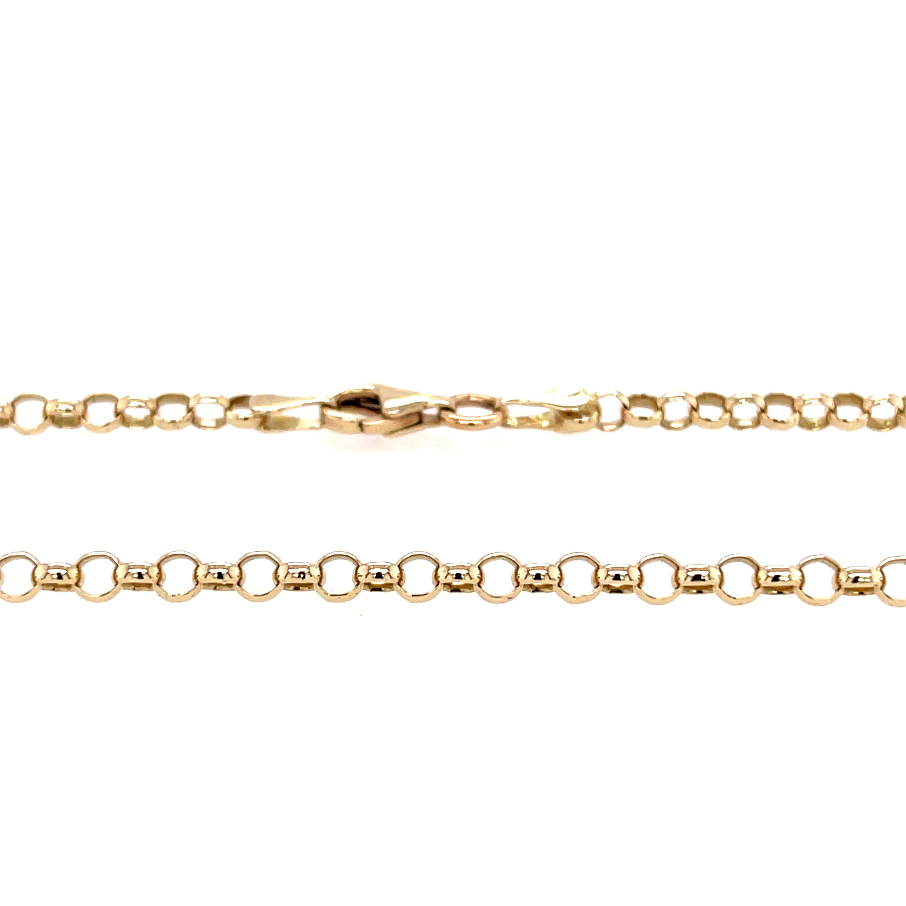 9ct Yellow Gold 18 Inch Round Link Belcher Chain - 9.65g