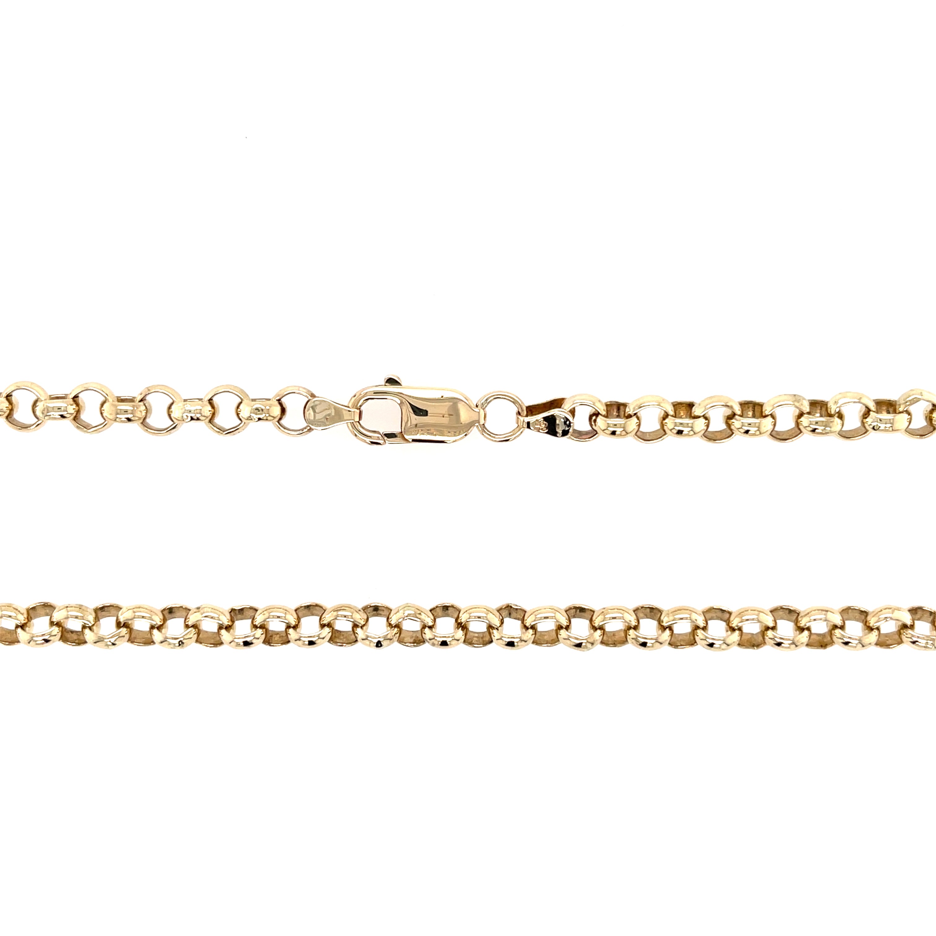 9ct Yellow Gold Round Link 24" Heavy Belcher Chain - 42.65g SOLD