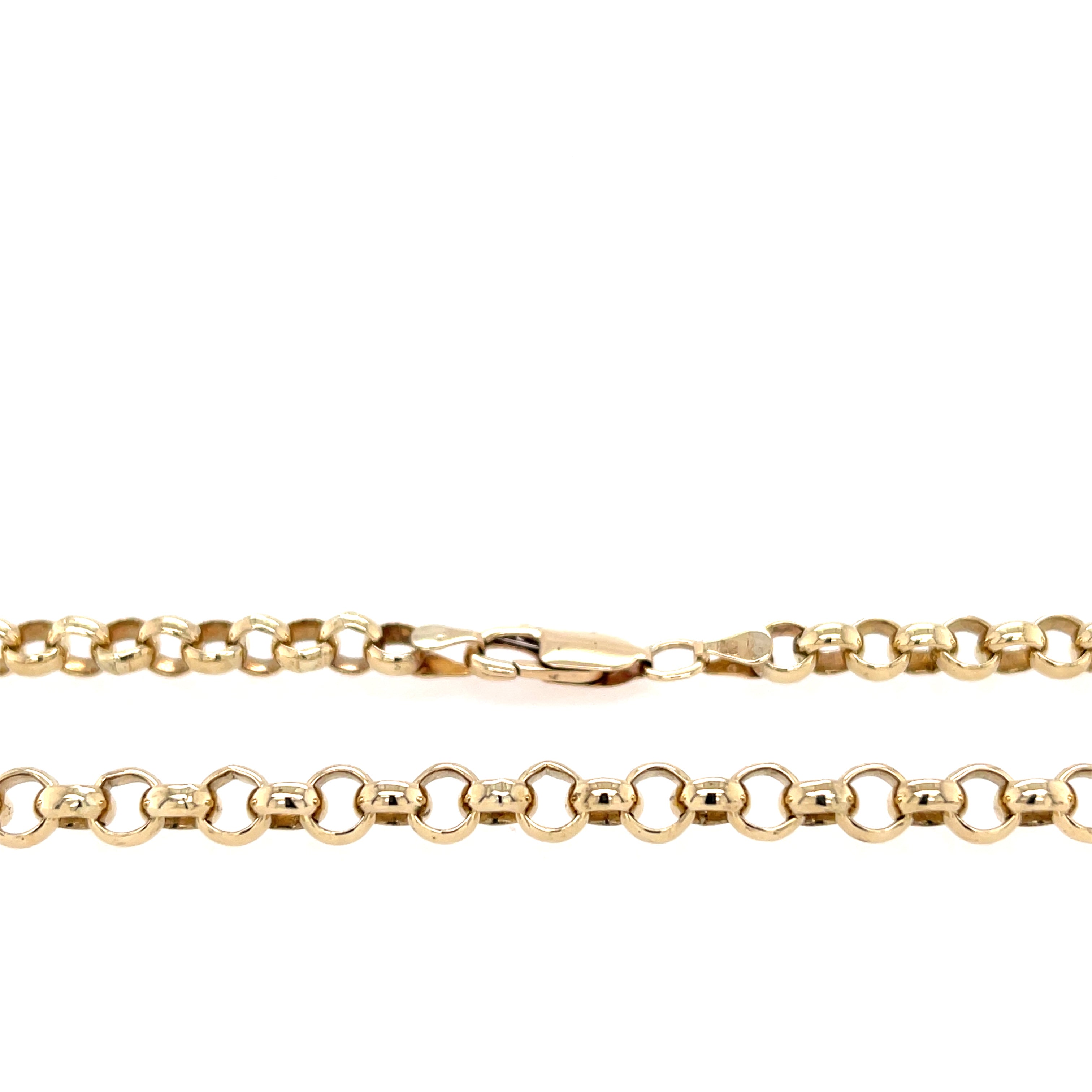 9ct Yellow Gold Round Link 24" Heavy Belcher Chain - 42.65g SOLD