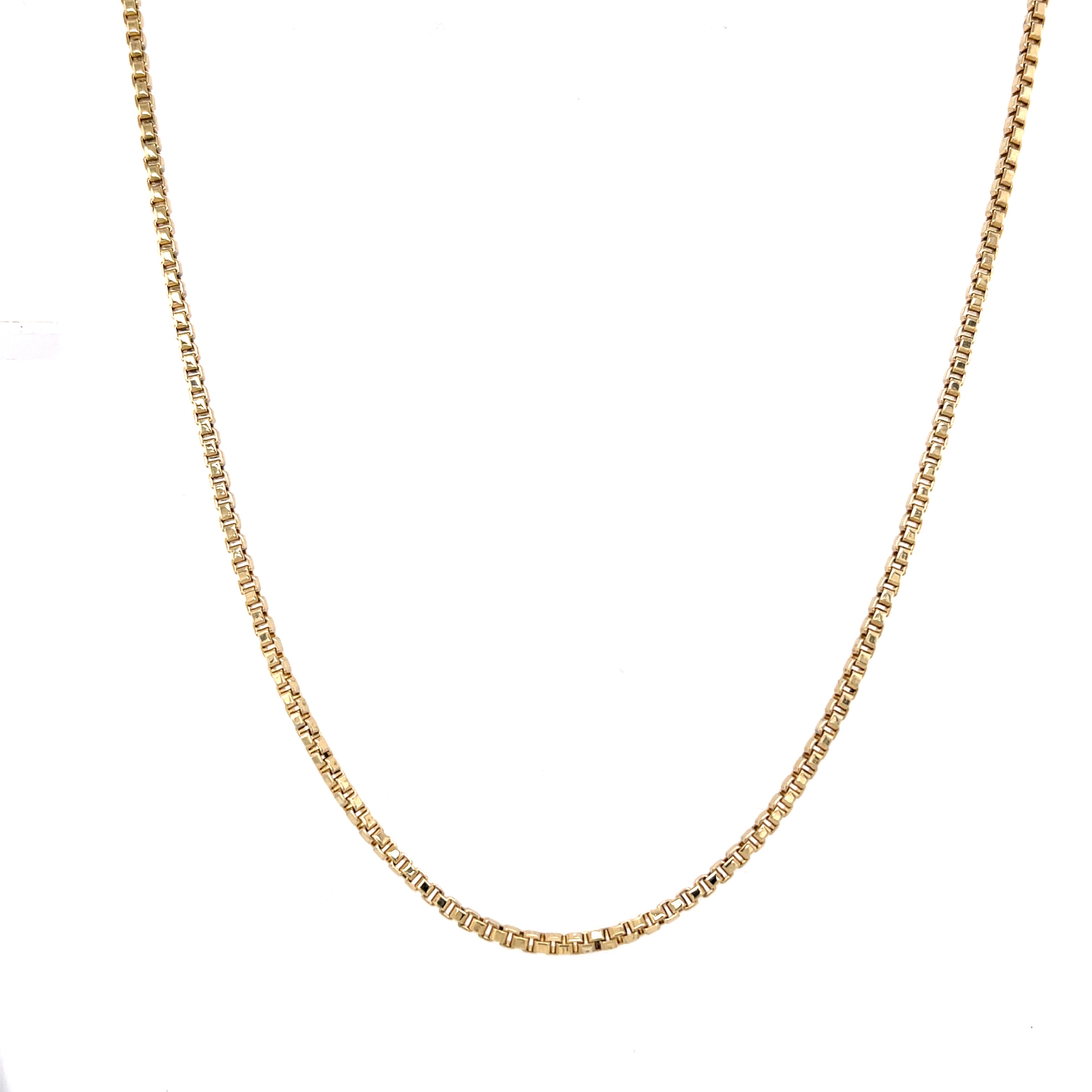 9ct Yellow Gold 18" Box Link Chain - 7.52g SOLD