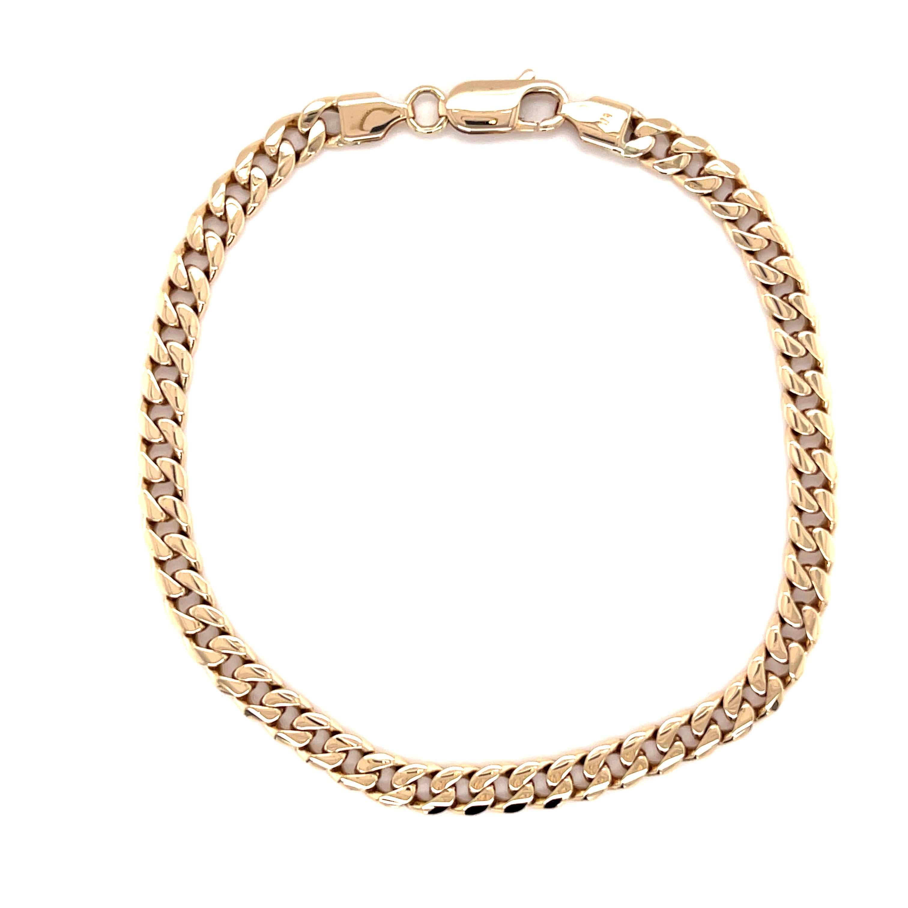 9ct Yellow Gold 8.5 Inch Curb Link Bracelet - 12.55g