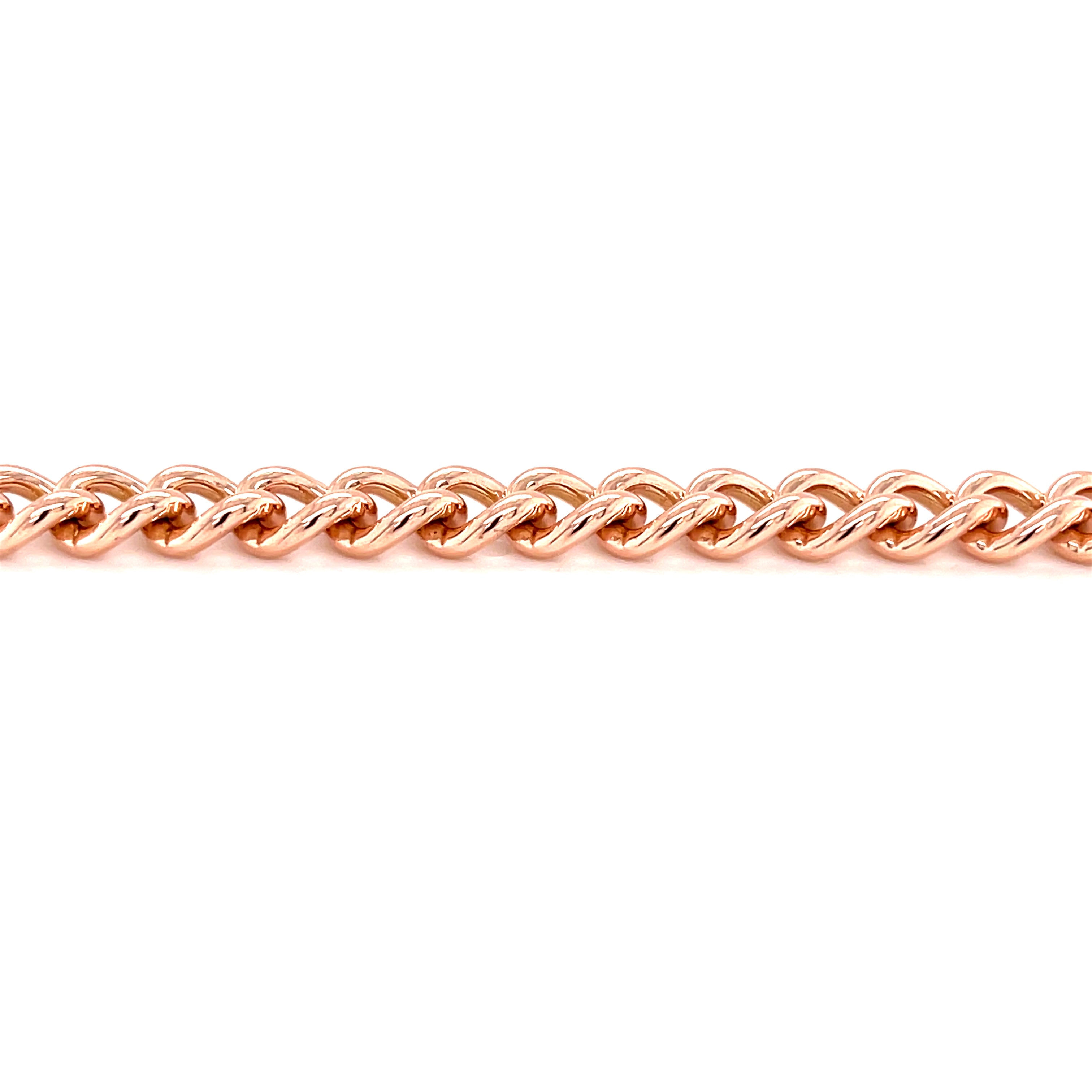 9ct Rose Gold 7.5" Albert Bracelet - 18.35g SOLD