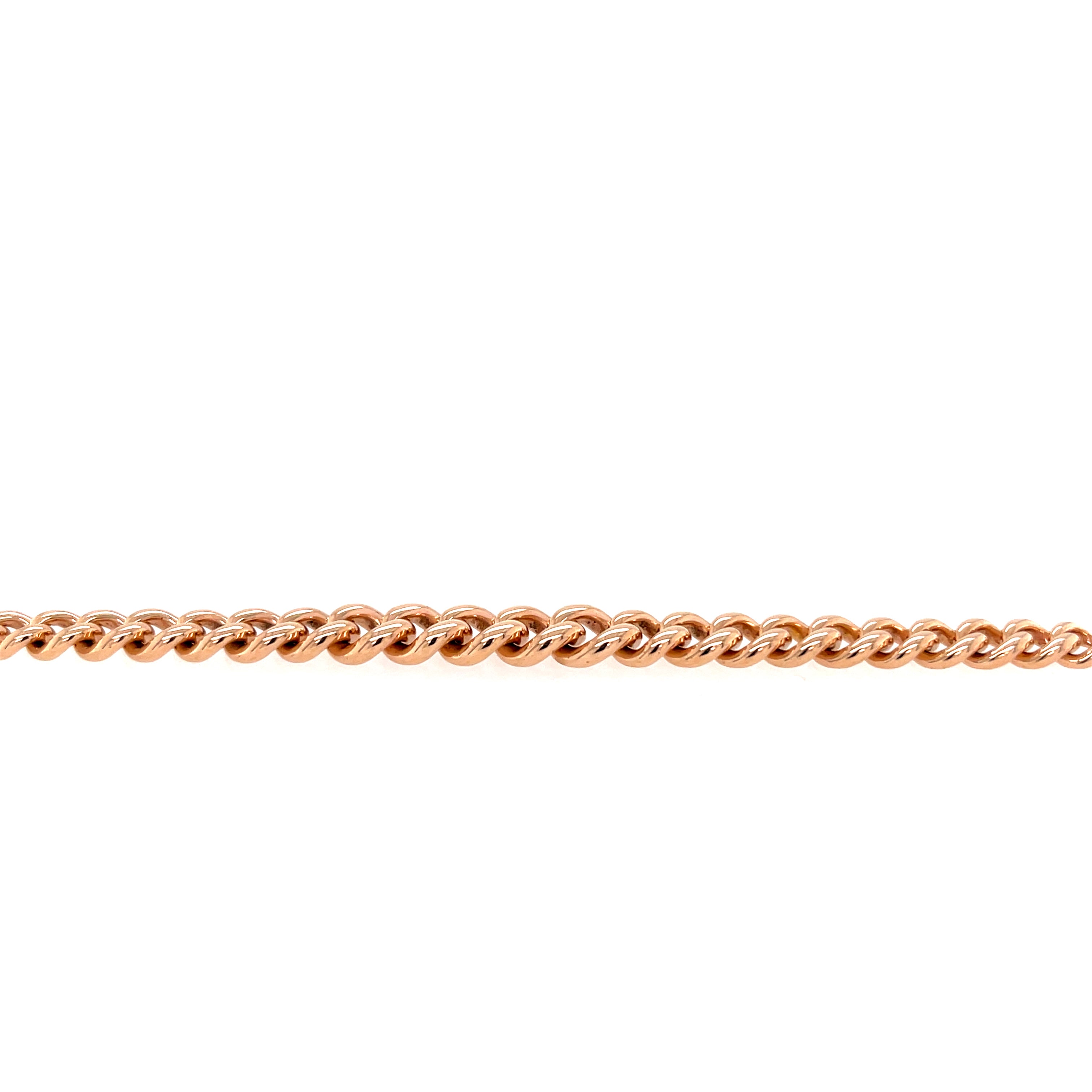 9ct Rose Gold 8.5" Graduated Vintage Albert Bracelet - 15.40g SOLD