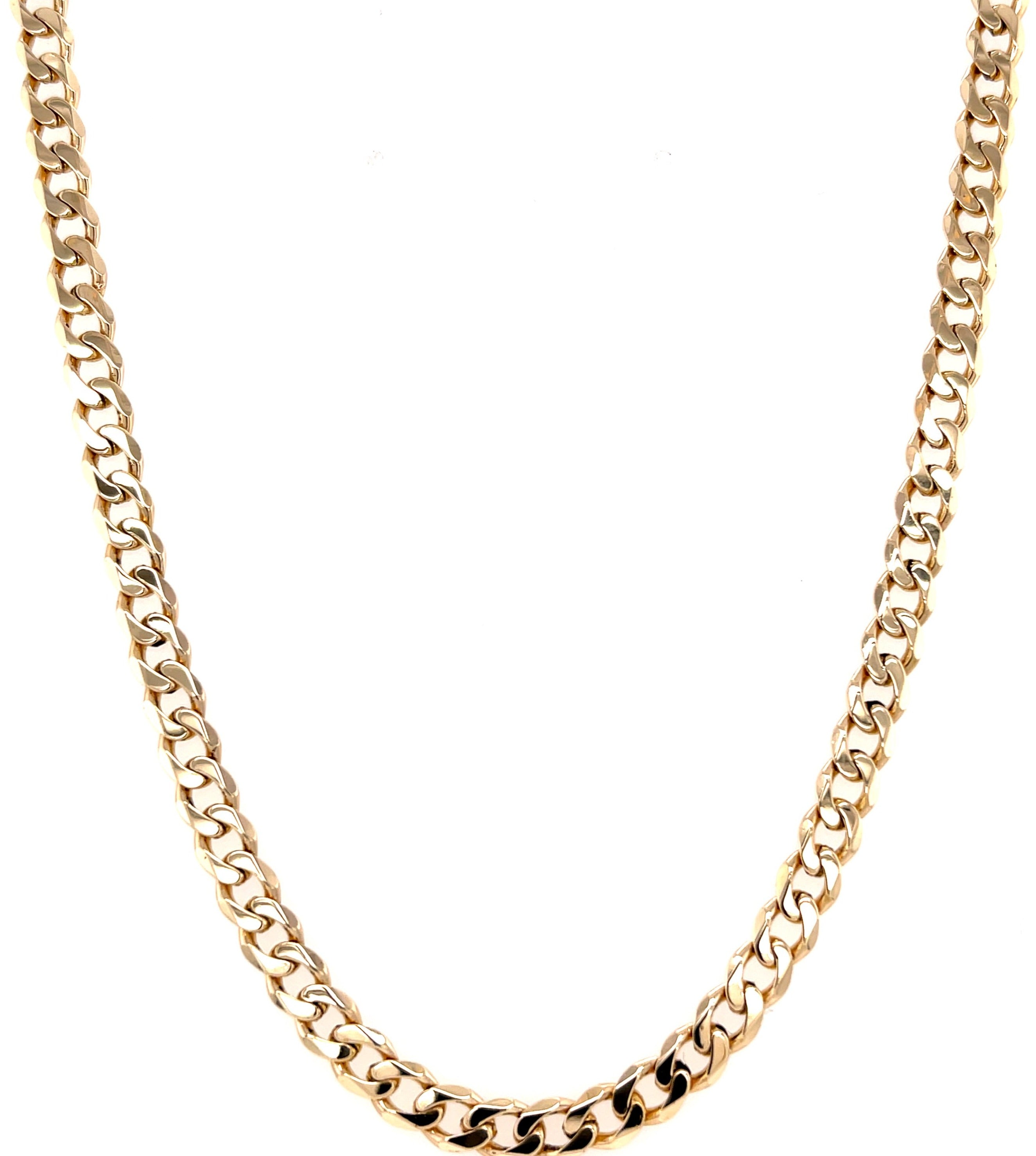9ct Yellow Gold 30 Inch Curb Link Chain - 26.75g