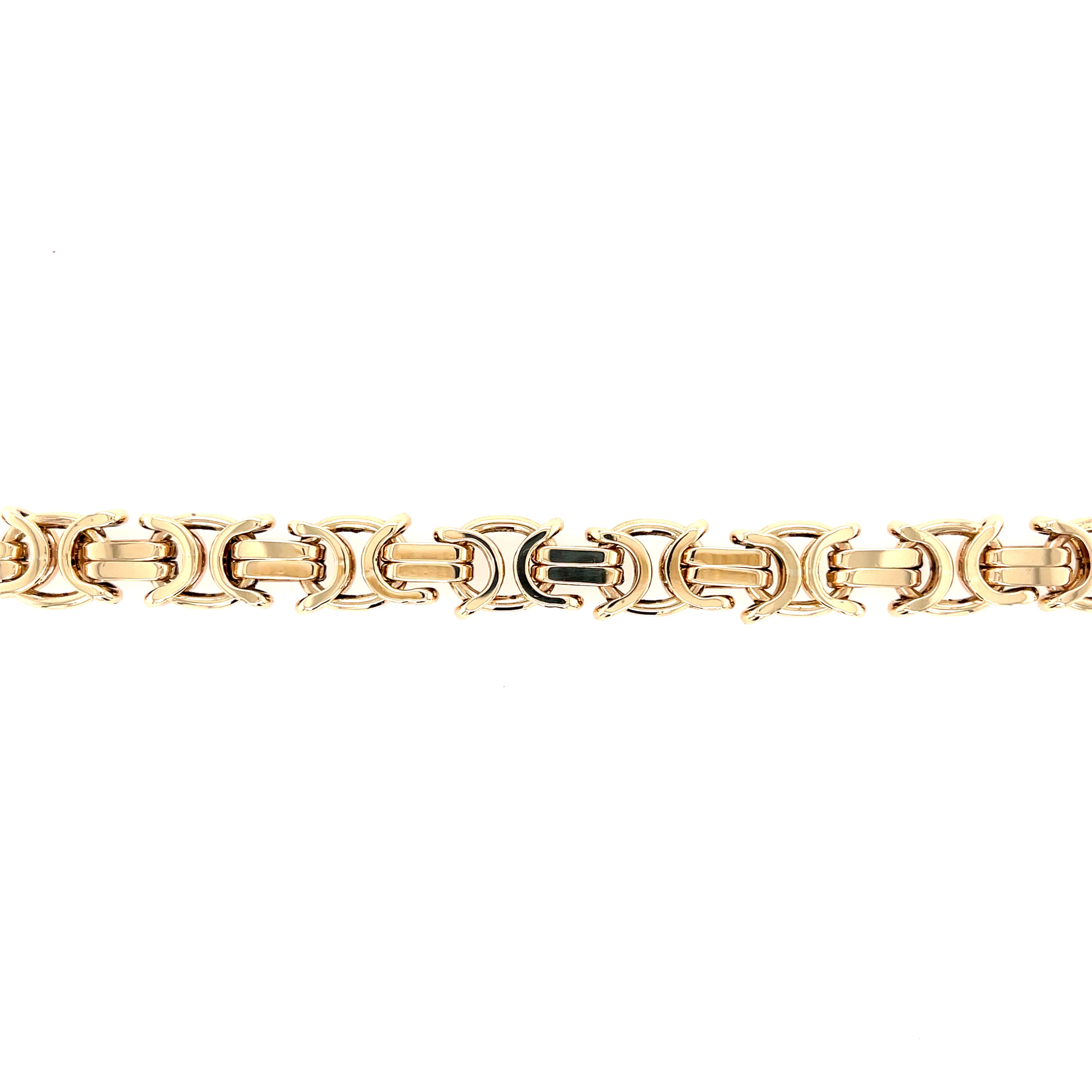 9ct Yellow Gold 8.5" Heavy Byzantine Bracelet - 44.06g SOLD