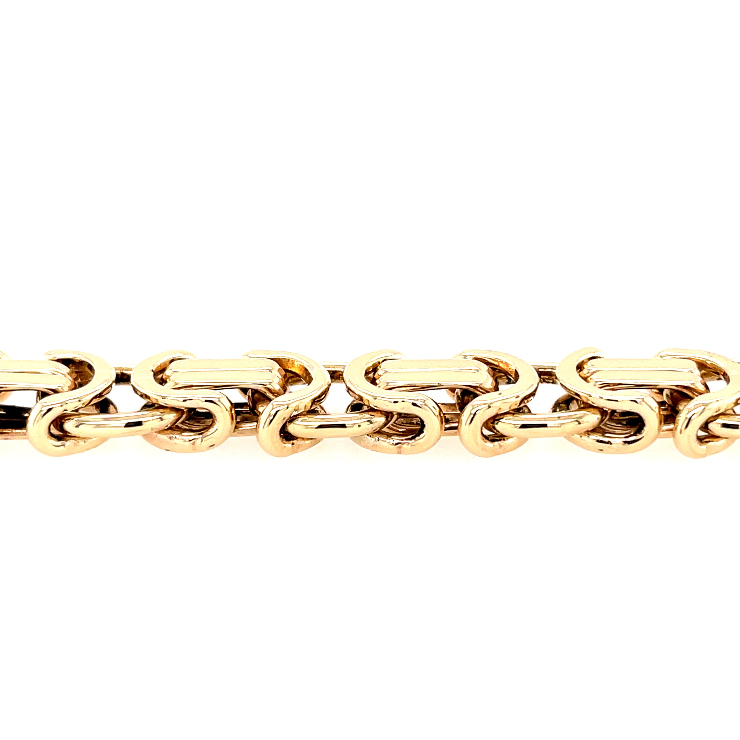 9ct Yellow Gold 8.5" Heavy Byzantine Bracelet - 44.06g SOLD