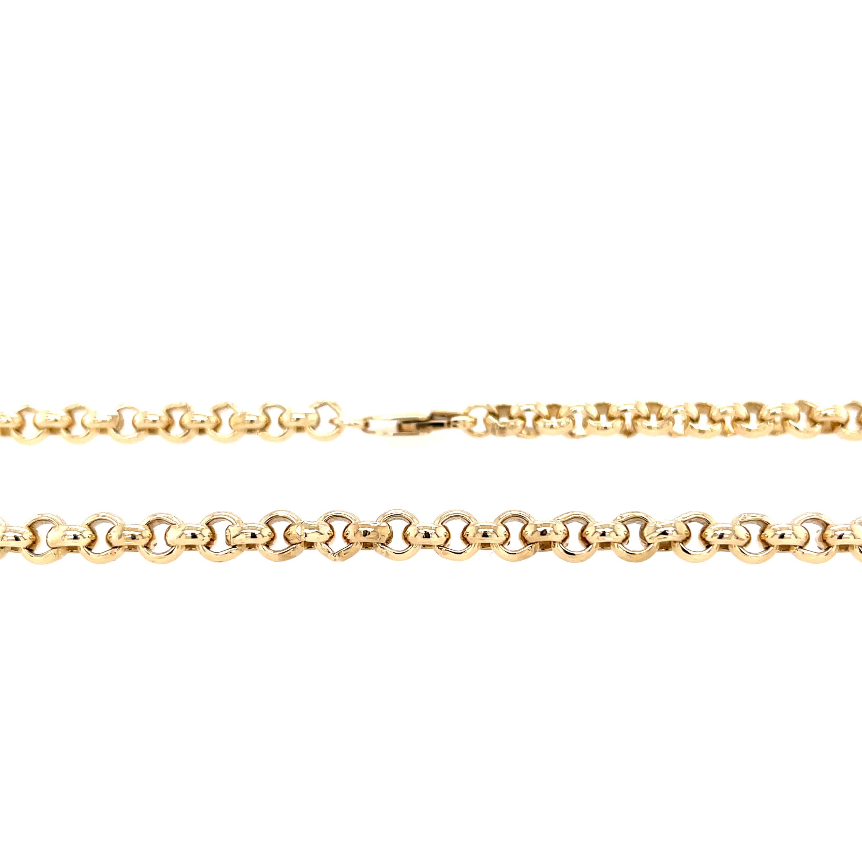 9ct Yellow Gold Round Link 24" Heavy Belcher Chain - 48.60g SOLD