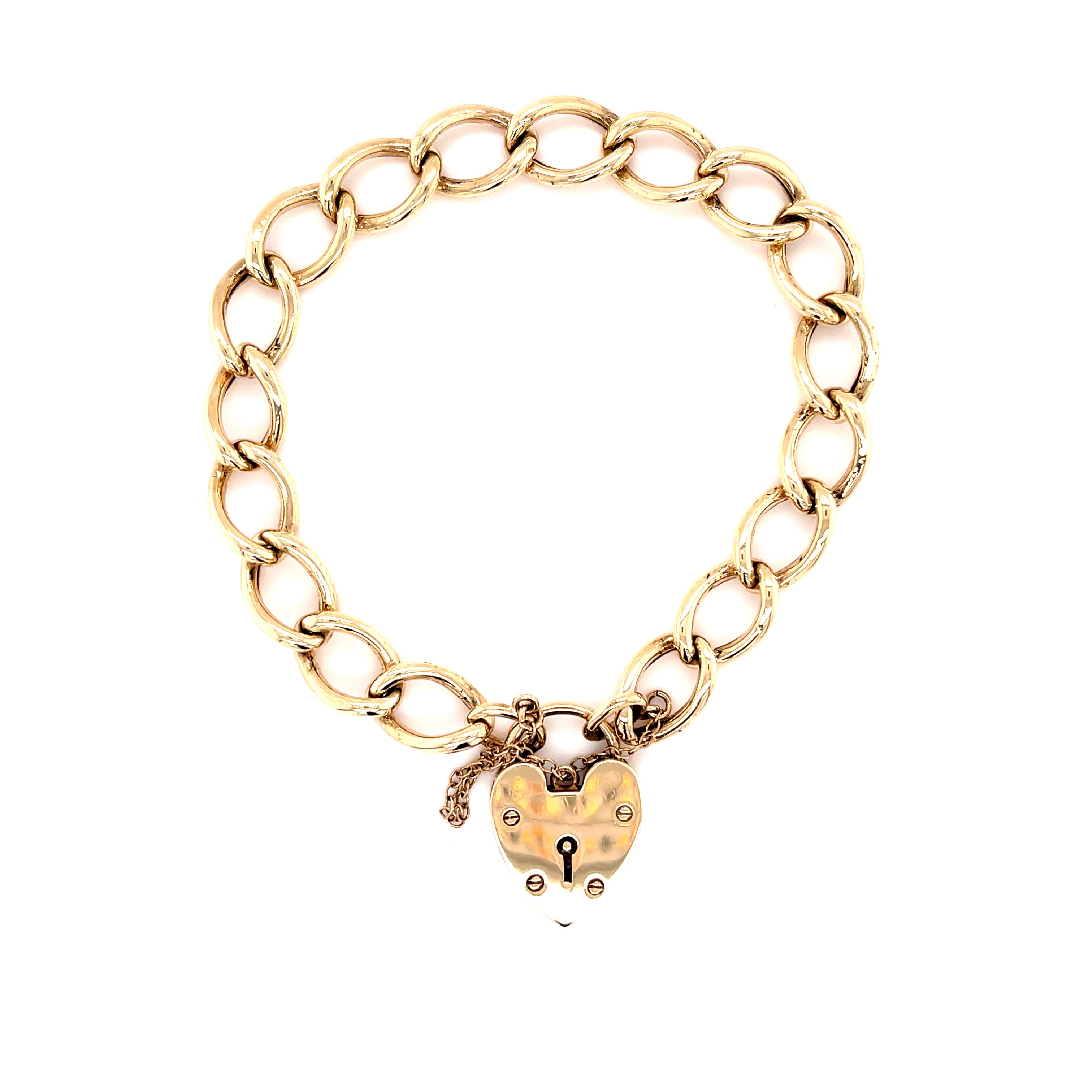 9ct Yellow Gold 7" Hollow Charm Bracelet - 10.40g SOLD