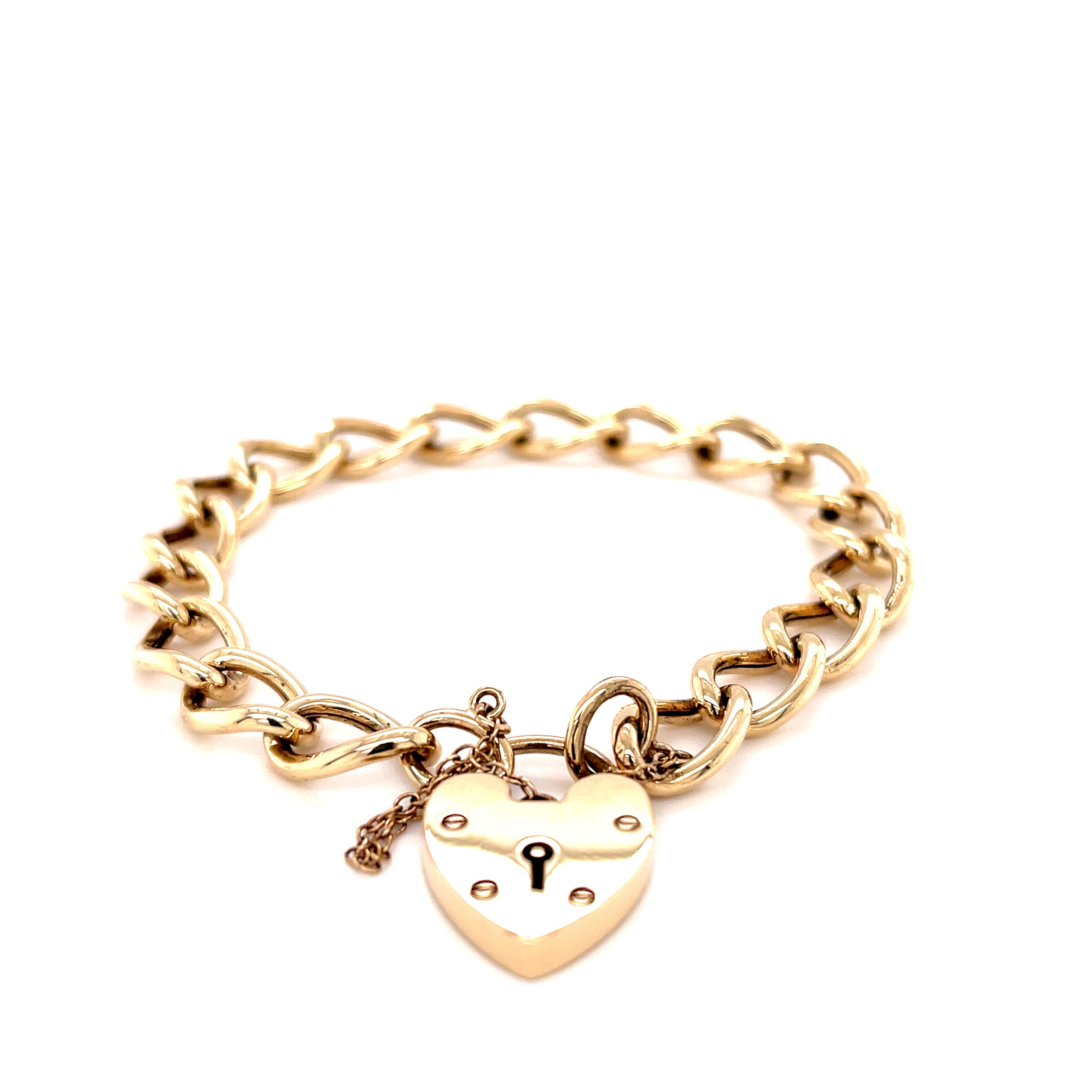 9ct Yellow Gold 7" Hollow Charm Bracelet - 10.40g SOLD