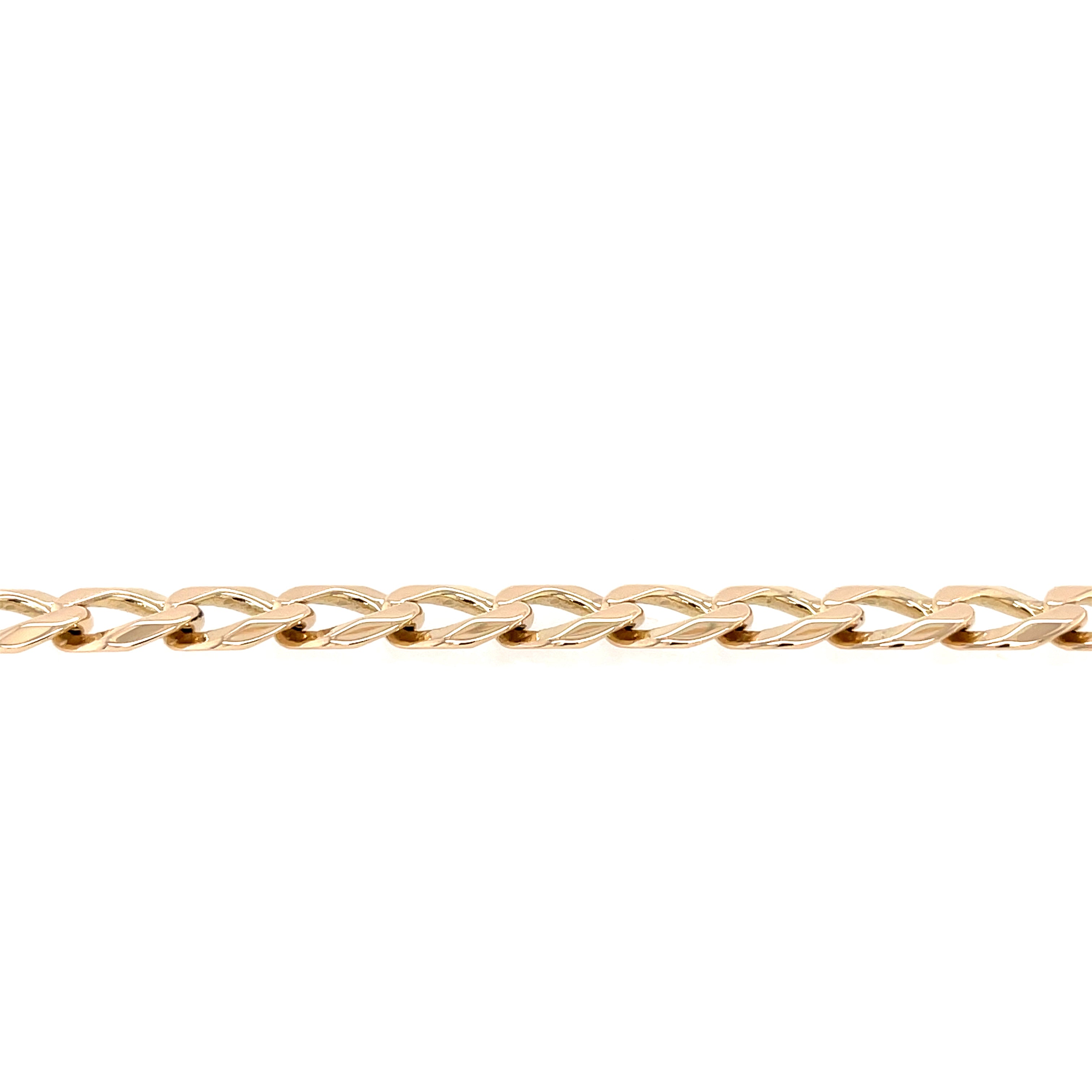 9ct Yellow Gold 9" Curb Link Bracelet - 13.40g