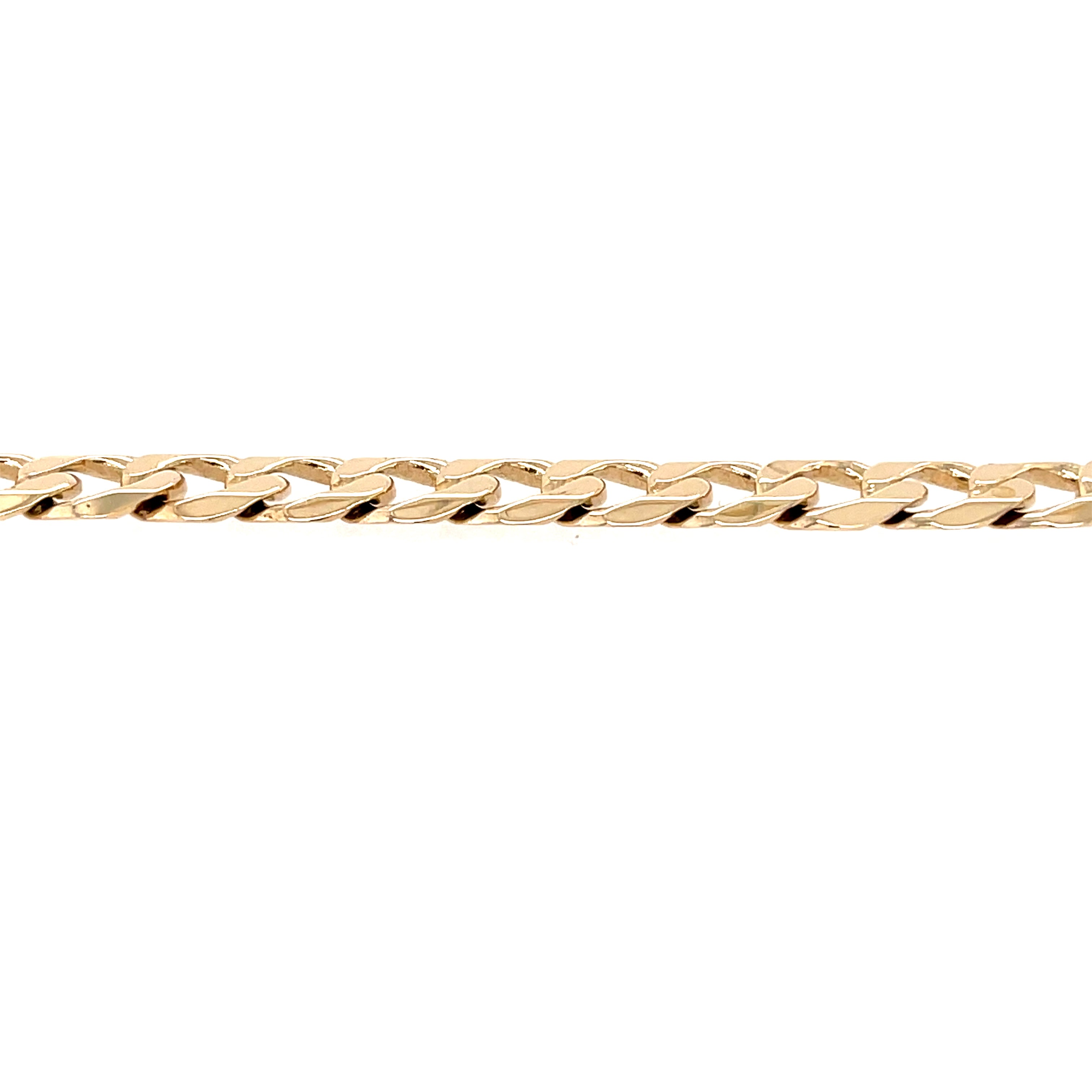 9ct Yellow Gold 8.5 Inch Curb Link Bracelet - 12.90g