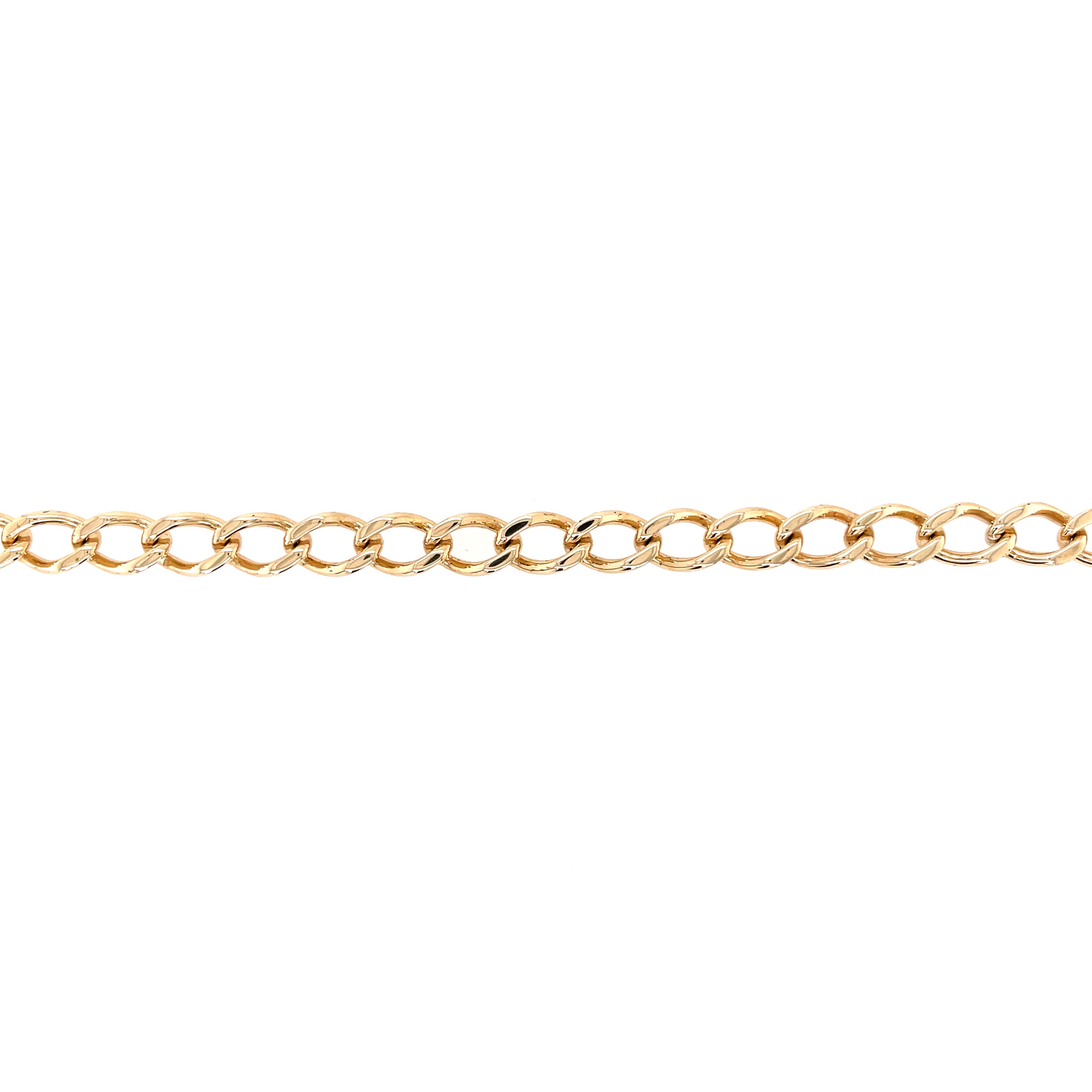 9ct Yellow Gold 7.5" Open Curb Link Bracelet - 12.40g SOLD