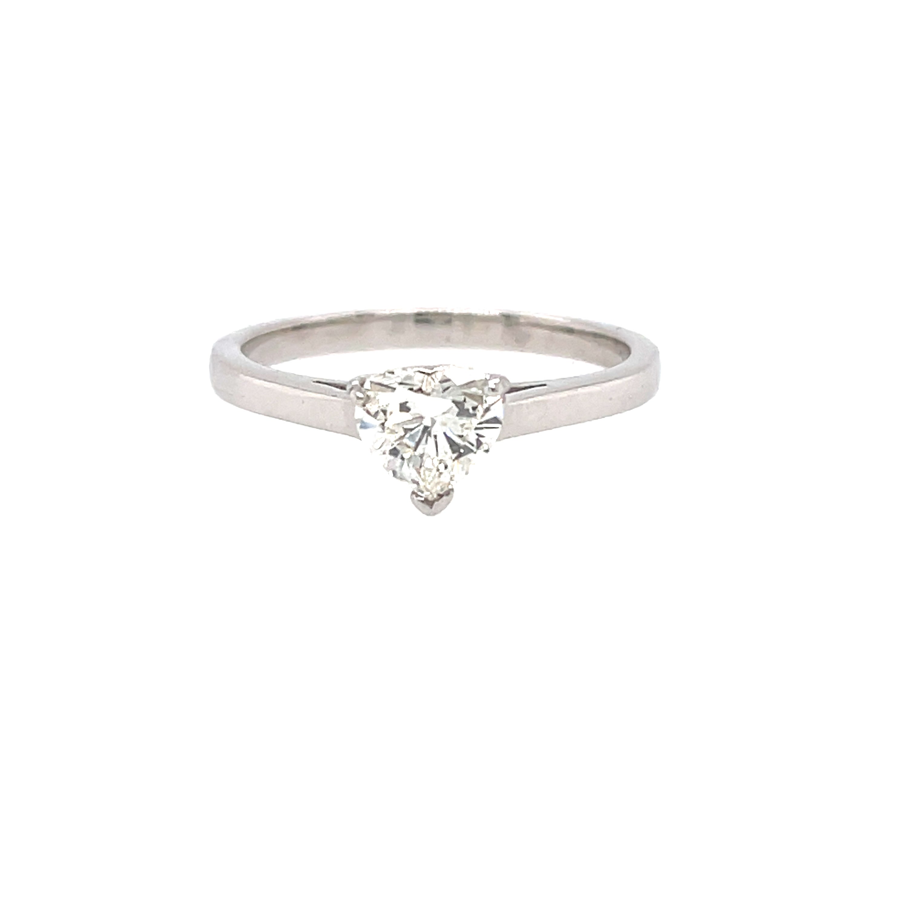 18ct White Gold 0.72ct Heart Shaped Diamond Solitaire Engagement Ring Certified I VS2 SOLD