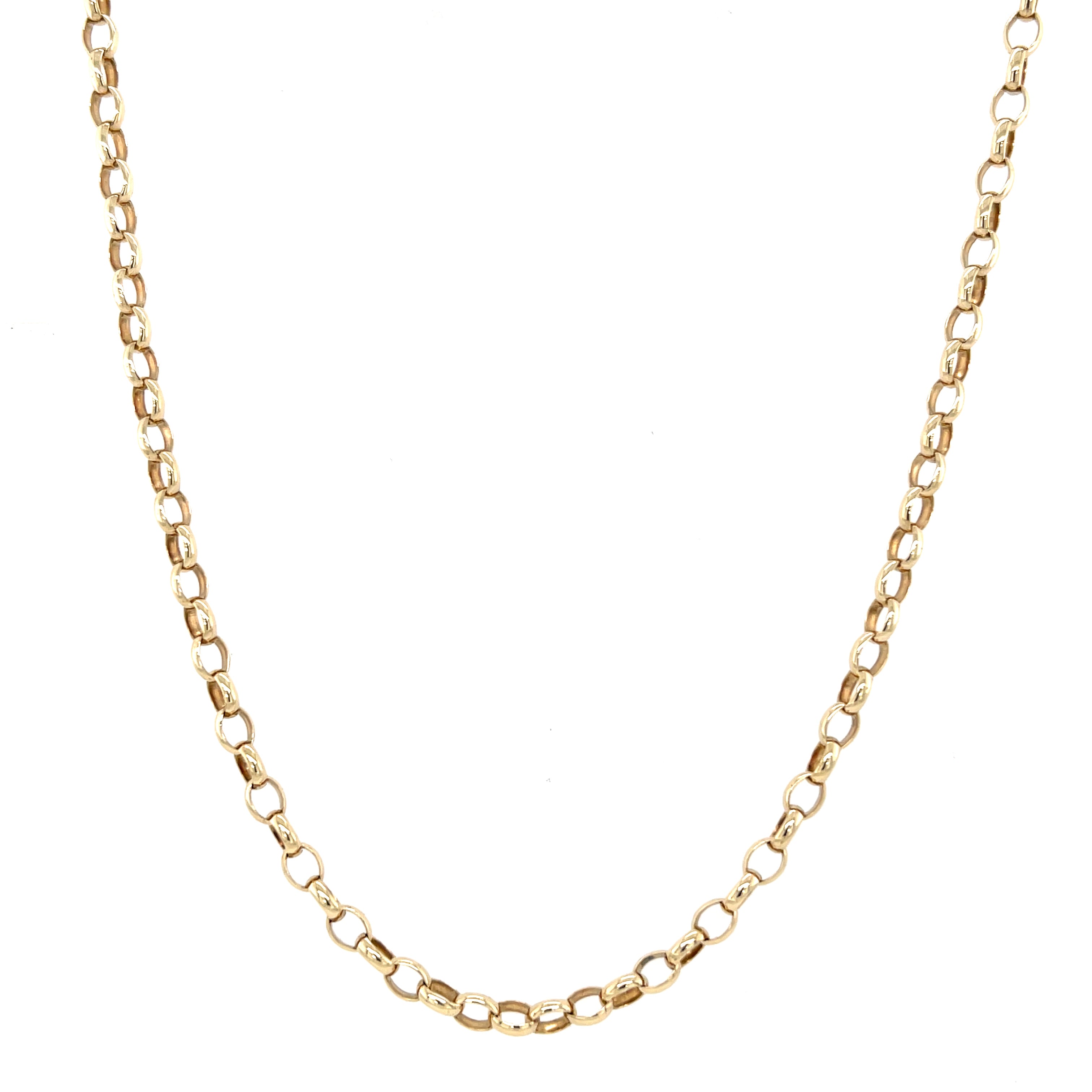9ct Yellow Gold 21 Inch Oval Link Belcher Chain - 9.52g