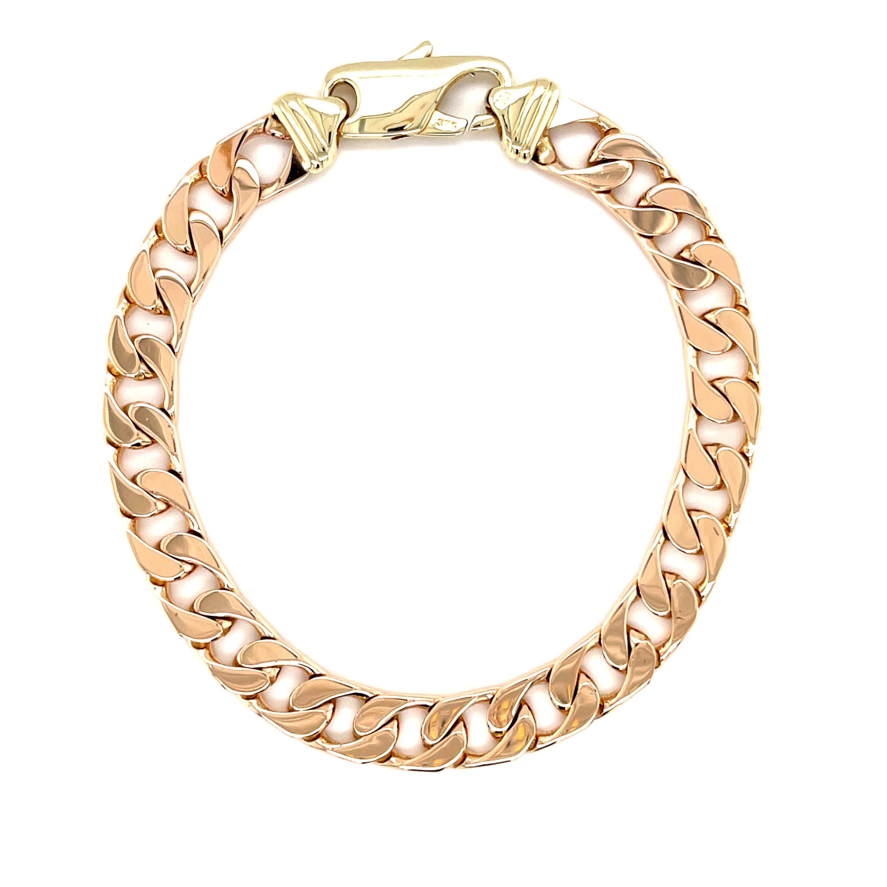 9ct Yellow Gold 8" Curb Link Bracelet - 22.10g SOLD