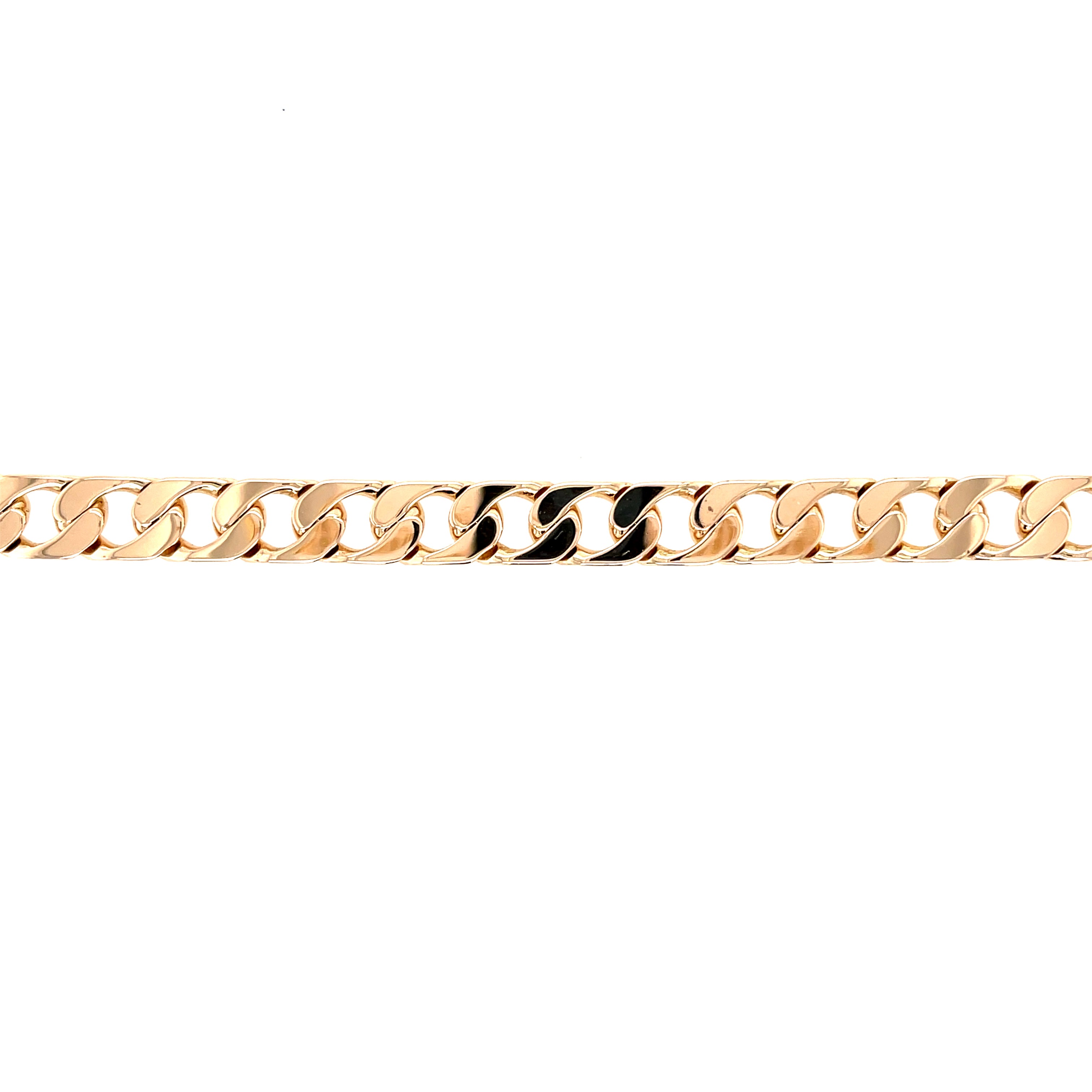 9ct Yellow Gold 8" Curb Link Bracelet - 22.10g SOLD
