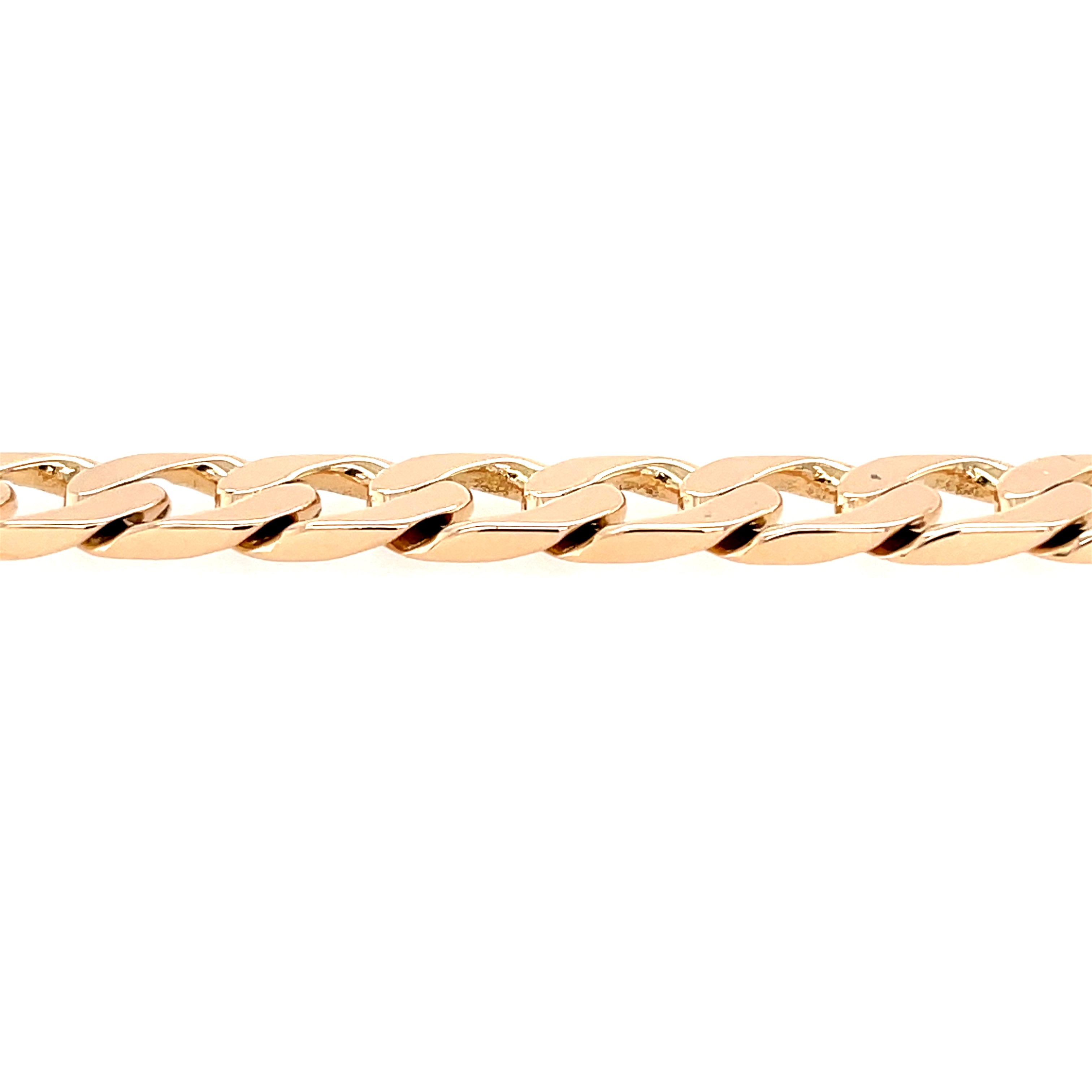 9ct Yellow Gold 8" Curb Link Bracelet - 22.10g SOLD