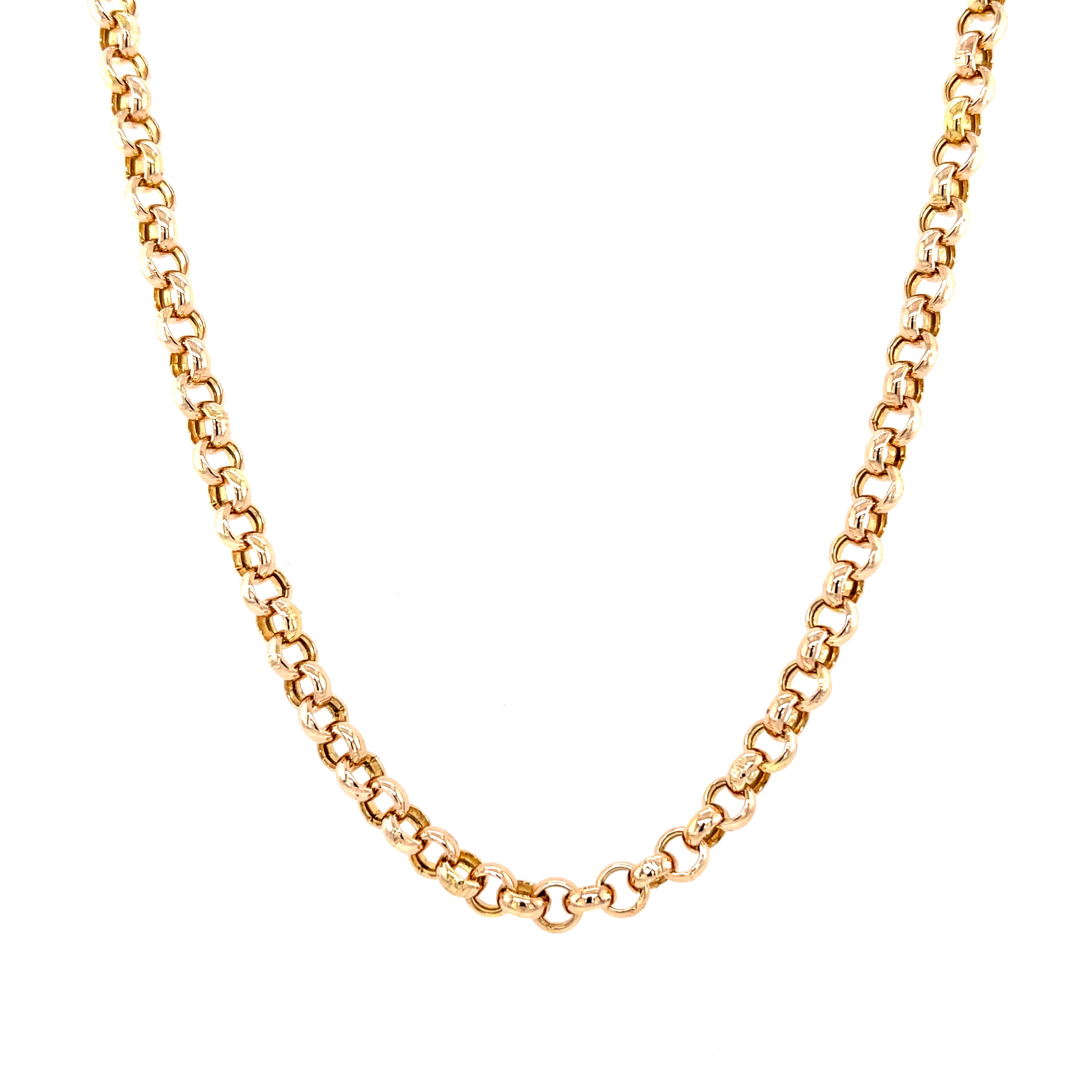 9ct Yellow Gold Round Link 18" Belcher Chain - 10.00g SOLD