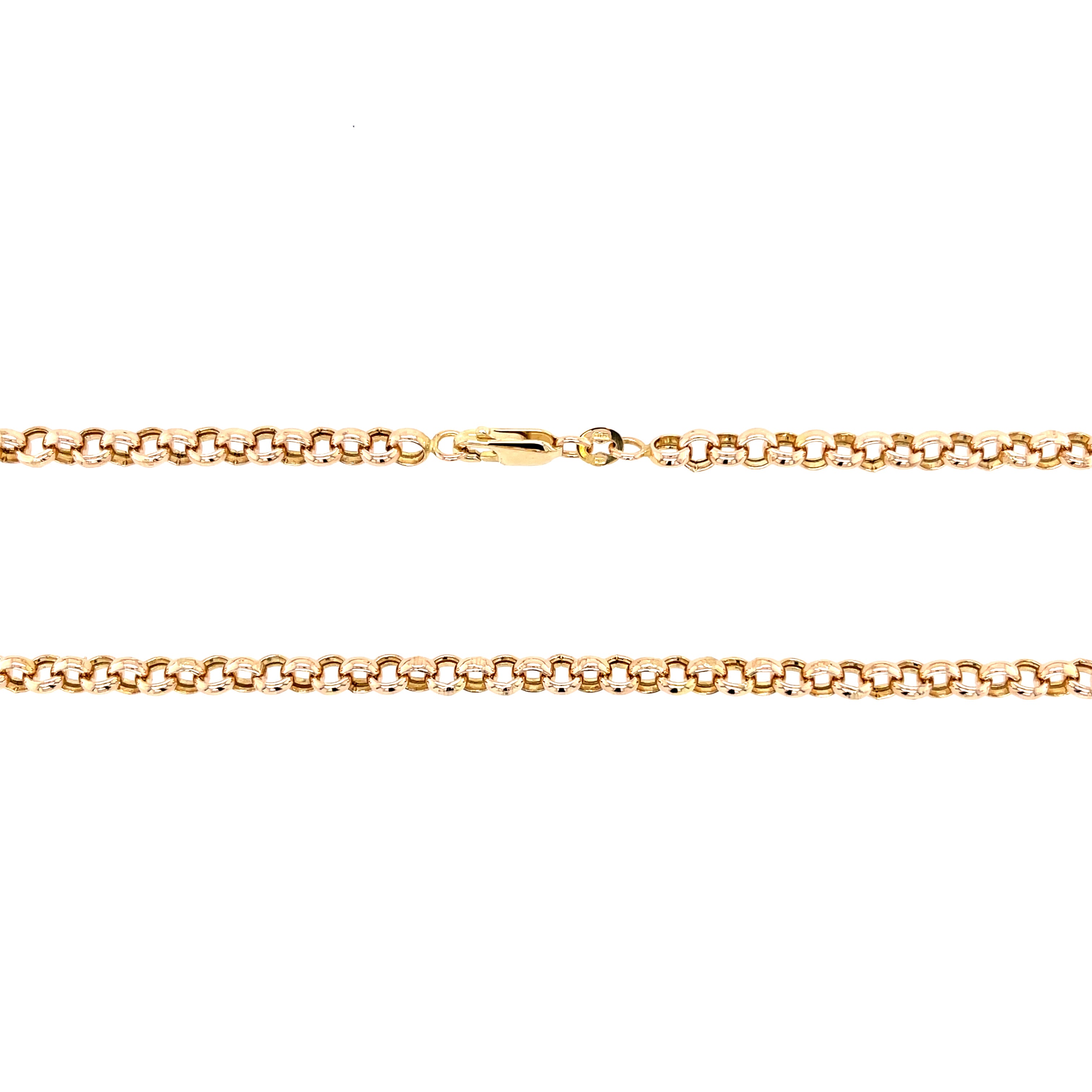 9ct Yellow Gold Round Link 18" Belcher Chain - 10.00g SOLD