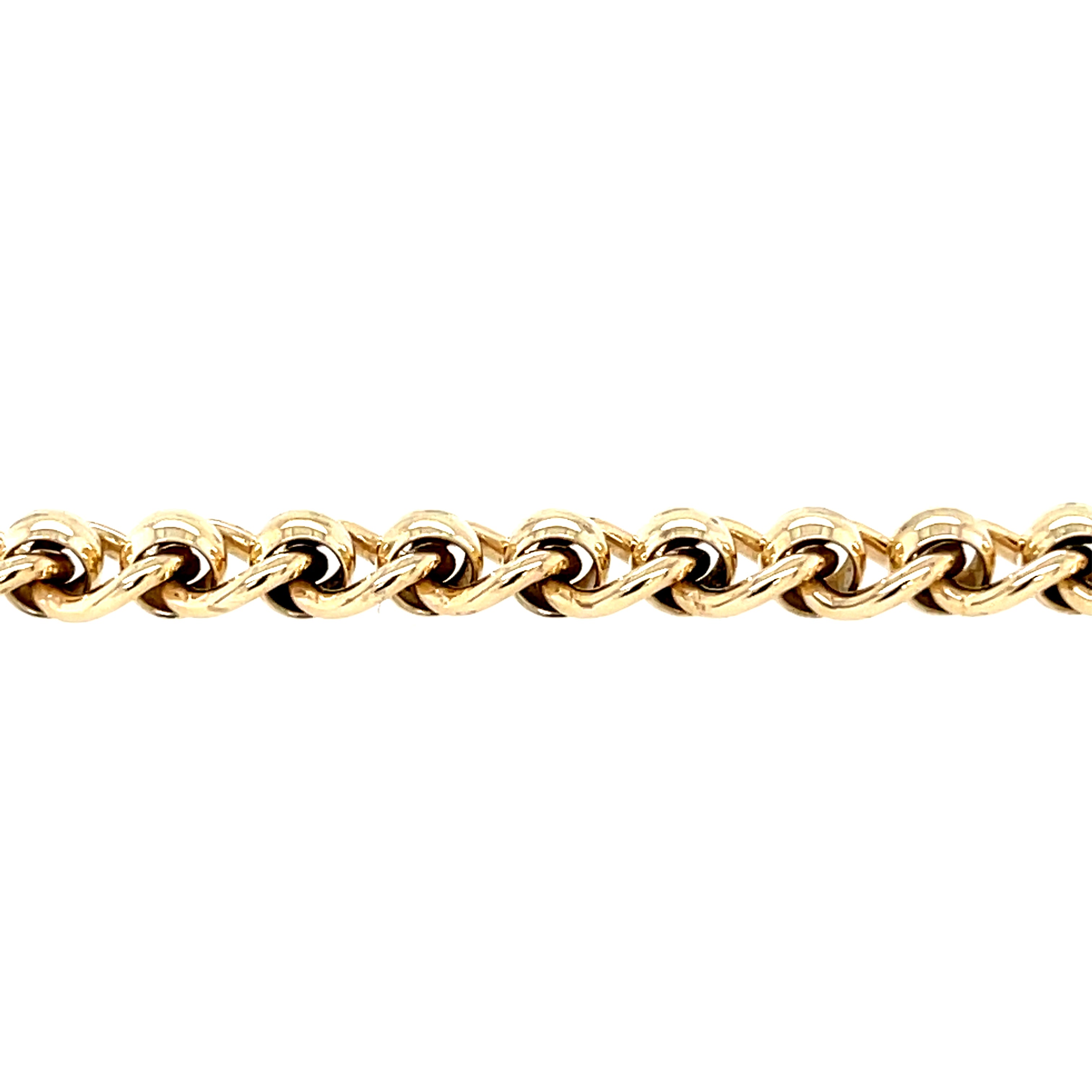9ct Yellow Gold 8.5" Rollerball Bracelet - 13.50g SOLD