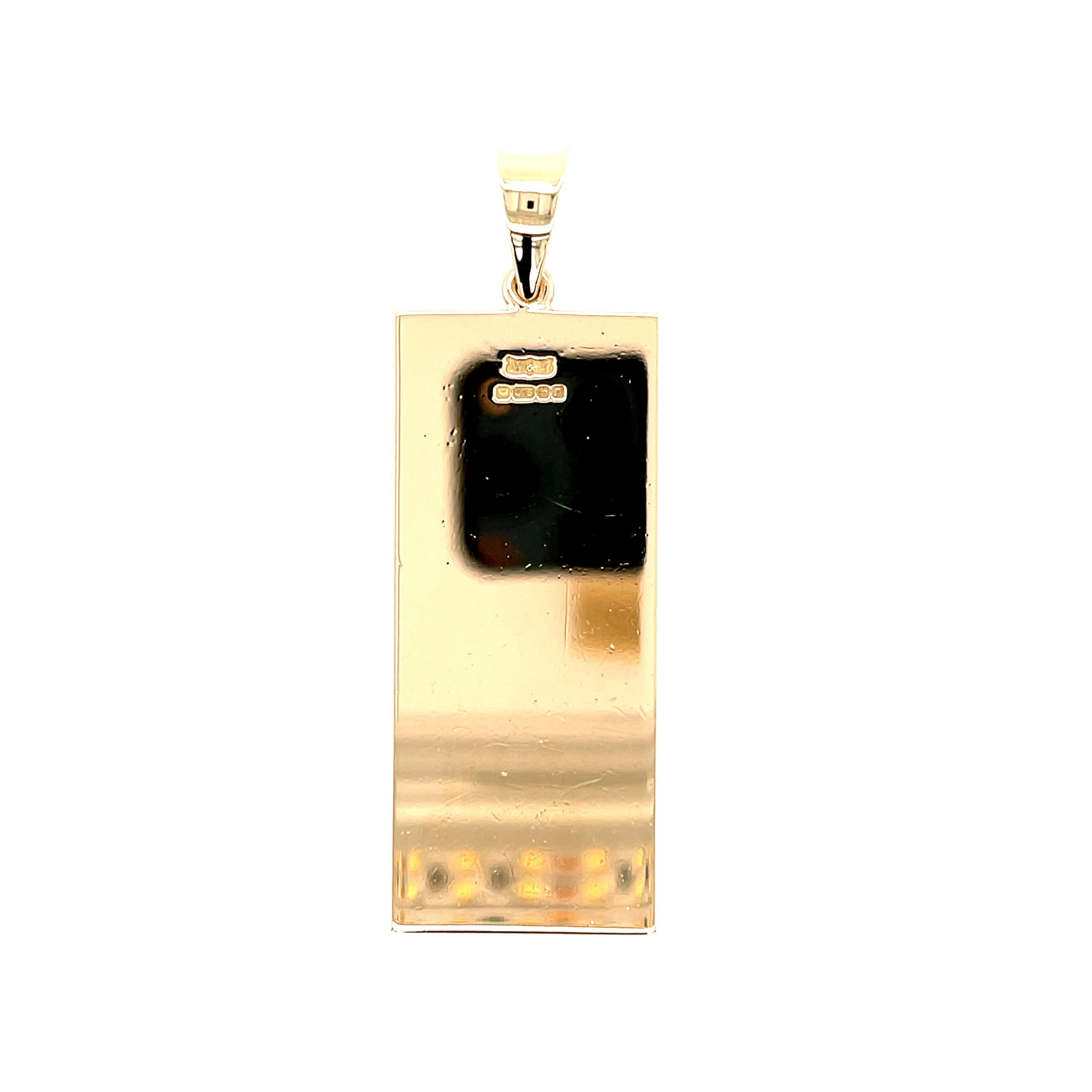 9ct Yellow White & Rose Gold Vintage Fancy Ingot Pendant 1978 - 20.80g SOLD