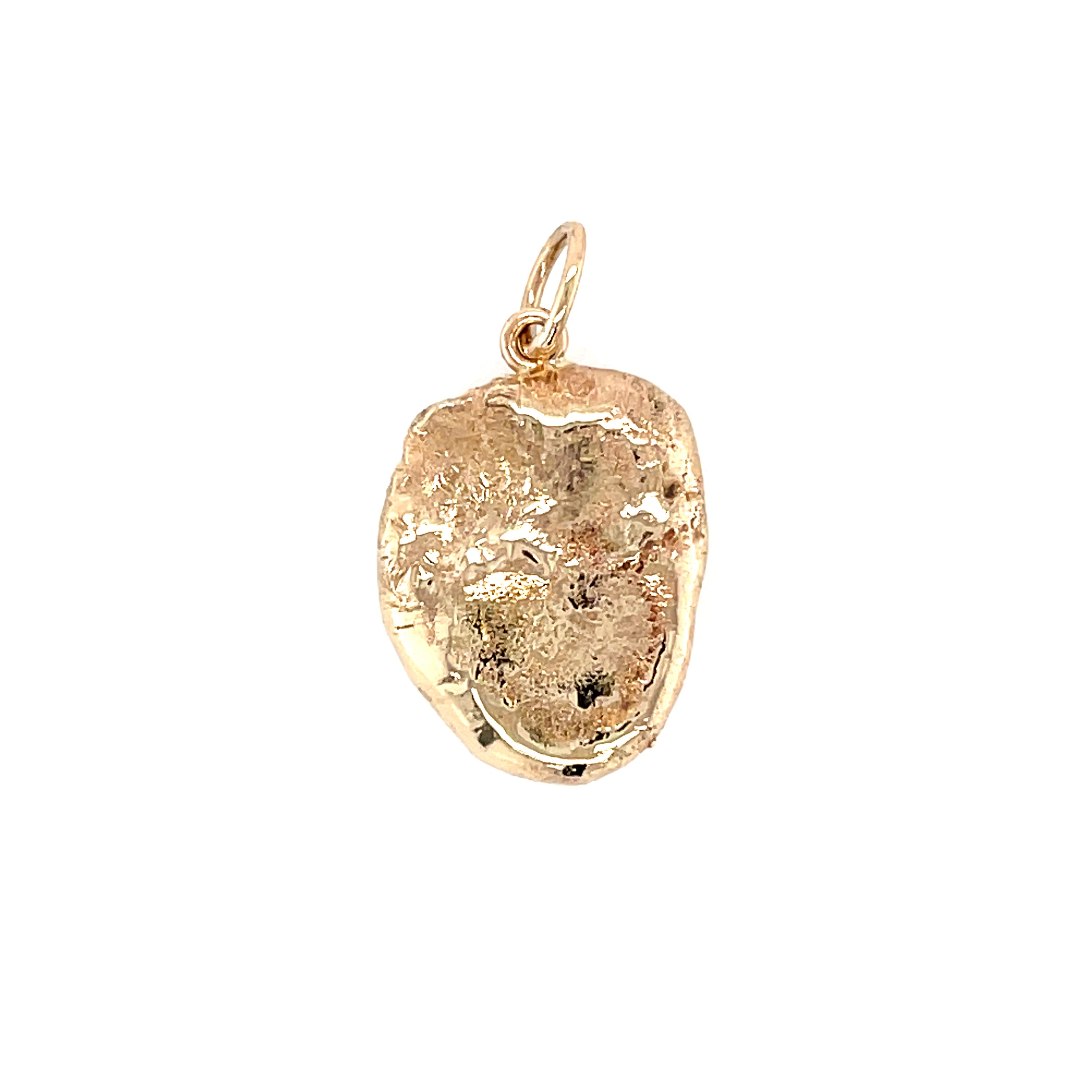 9ct Yellow Gold Vintage Solid Nugget Pendant - 9.80g SOLD