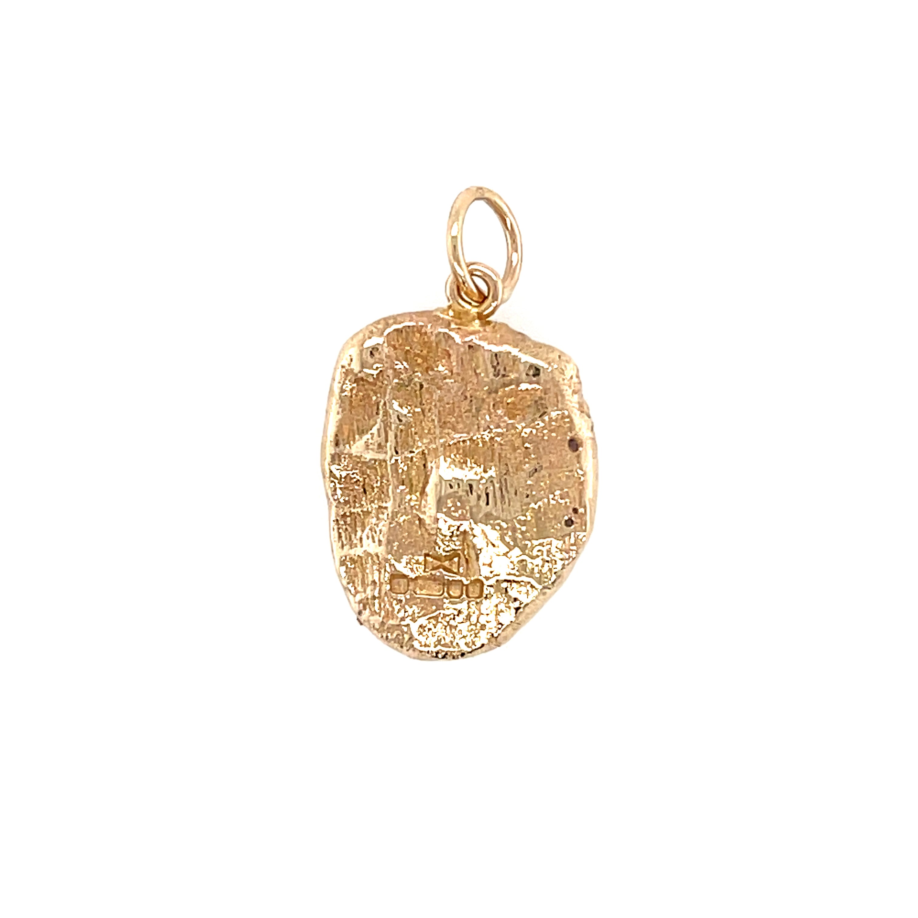 9ct Yellow Gold Vintage Solid Nugget Pendant - 9.80g SOLD